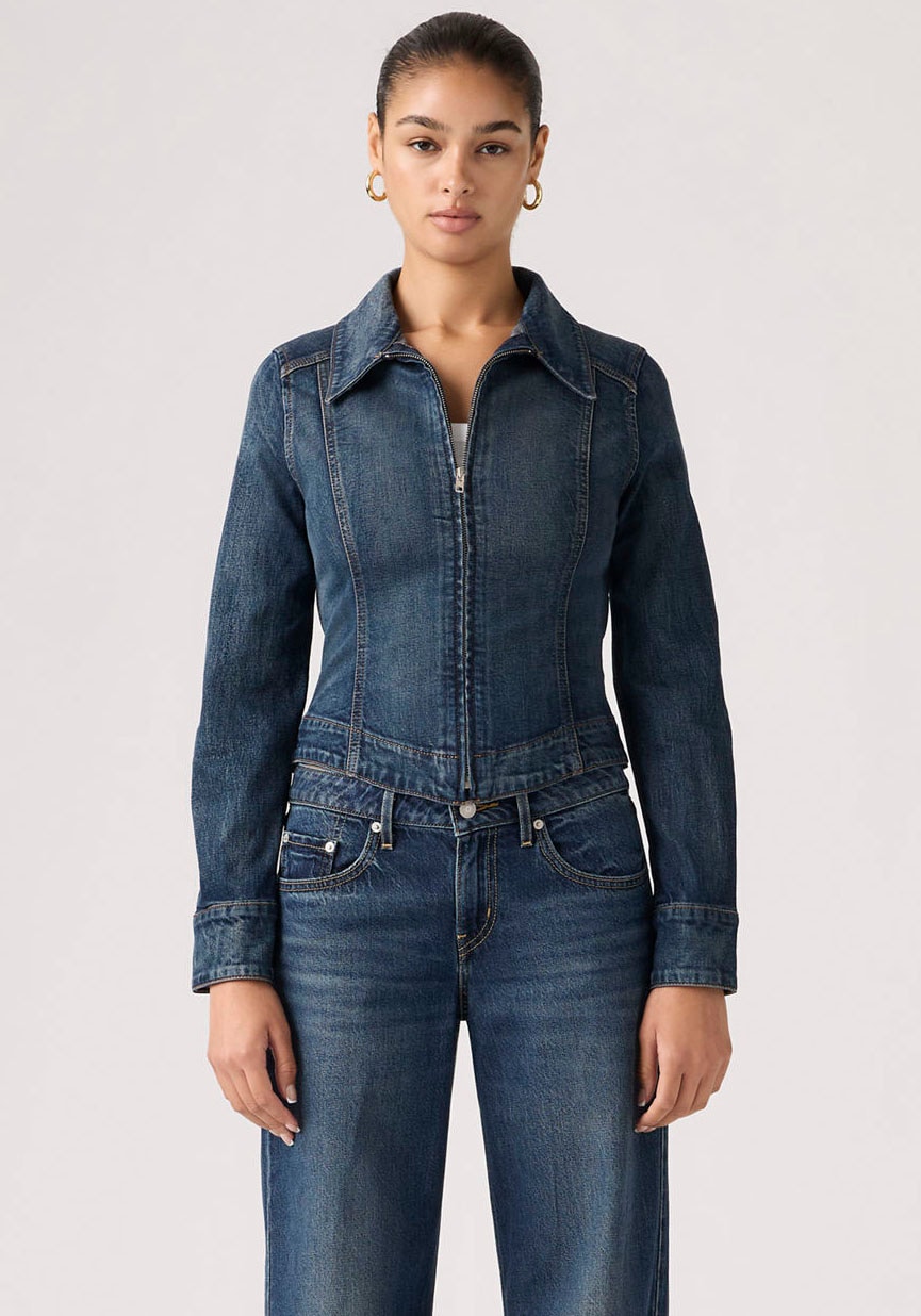 Image of Levis Jeansjacke "STRETCH FITTED TRUCKER" mit stylischem Hemdkragen