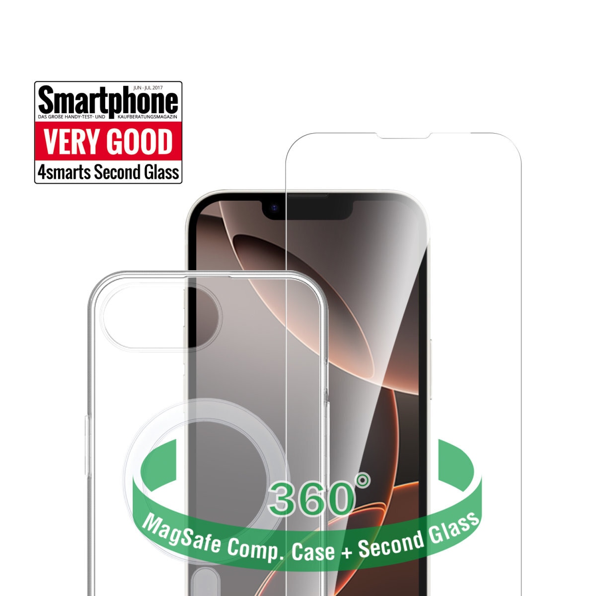 4smarts Handyhülle »360° Premium Protection Set für Apple iPhone SE (4.Gen)«, Backcover, Schutzhülle, Handyschutzhülle, Case, Schutzcase, stossfest