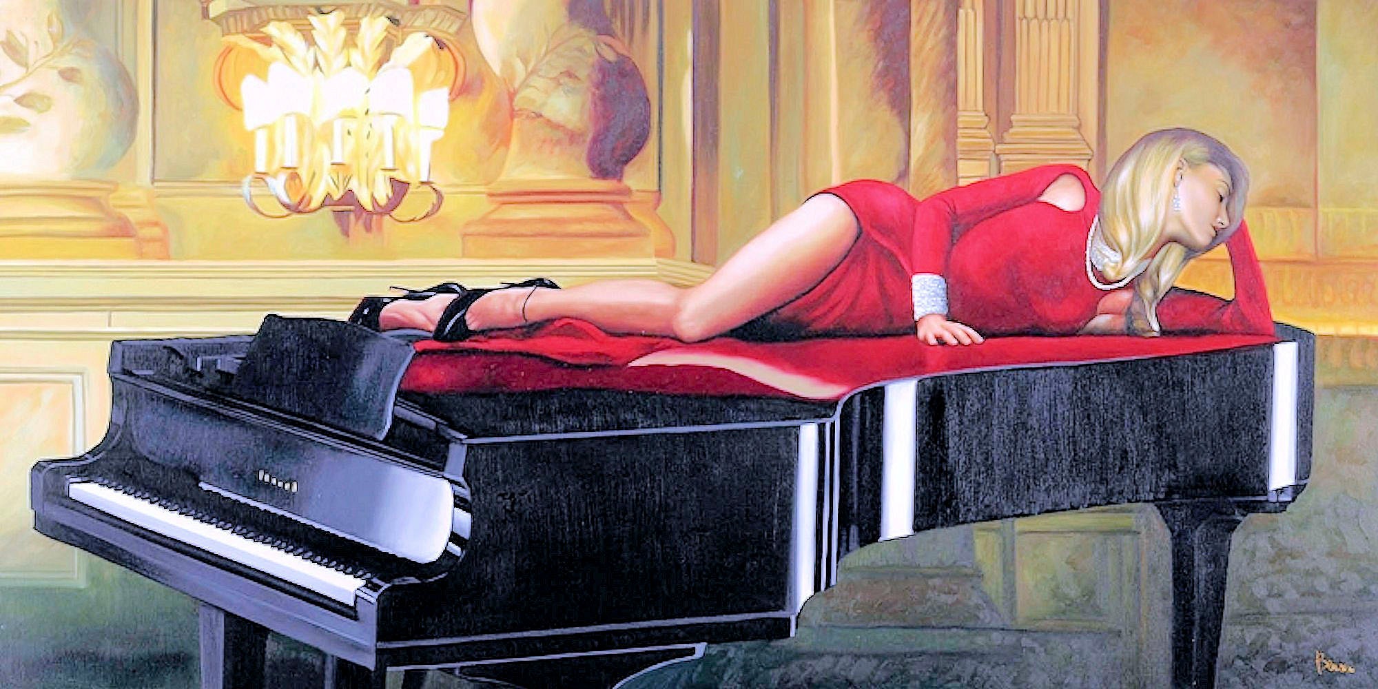 Image of my home Kunstdruck »PIERRE BENSON / Piano Lady«, (1 St.) bei Ackermann Versand Schweiz