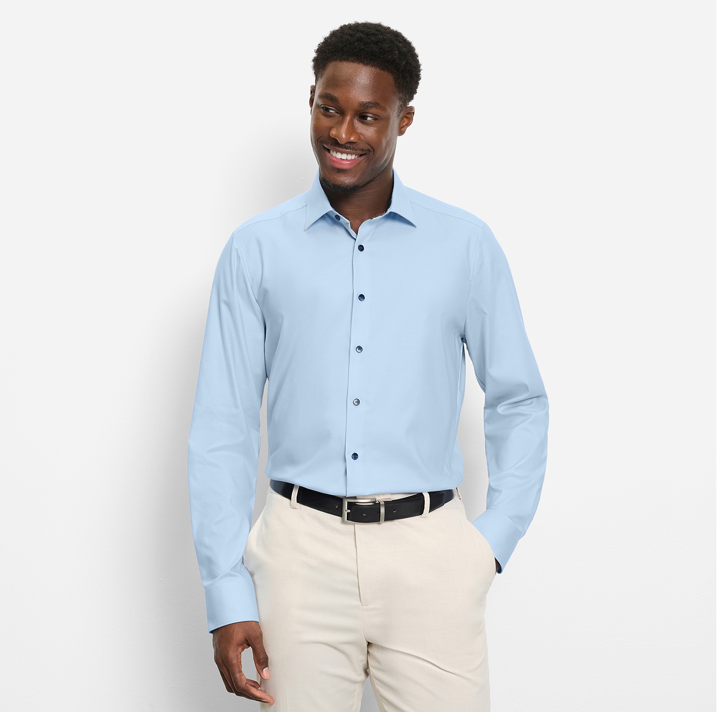 OLYMP Langarmhemd »Level Five« Businesshemd, body fit, New York Kentkragen