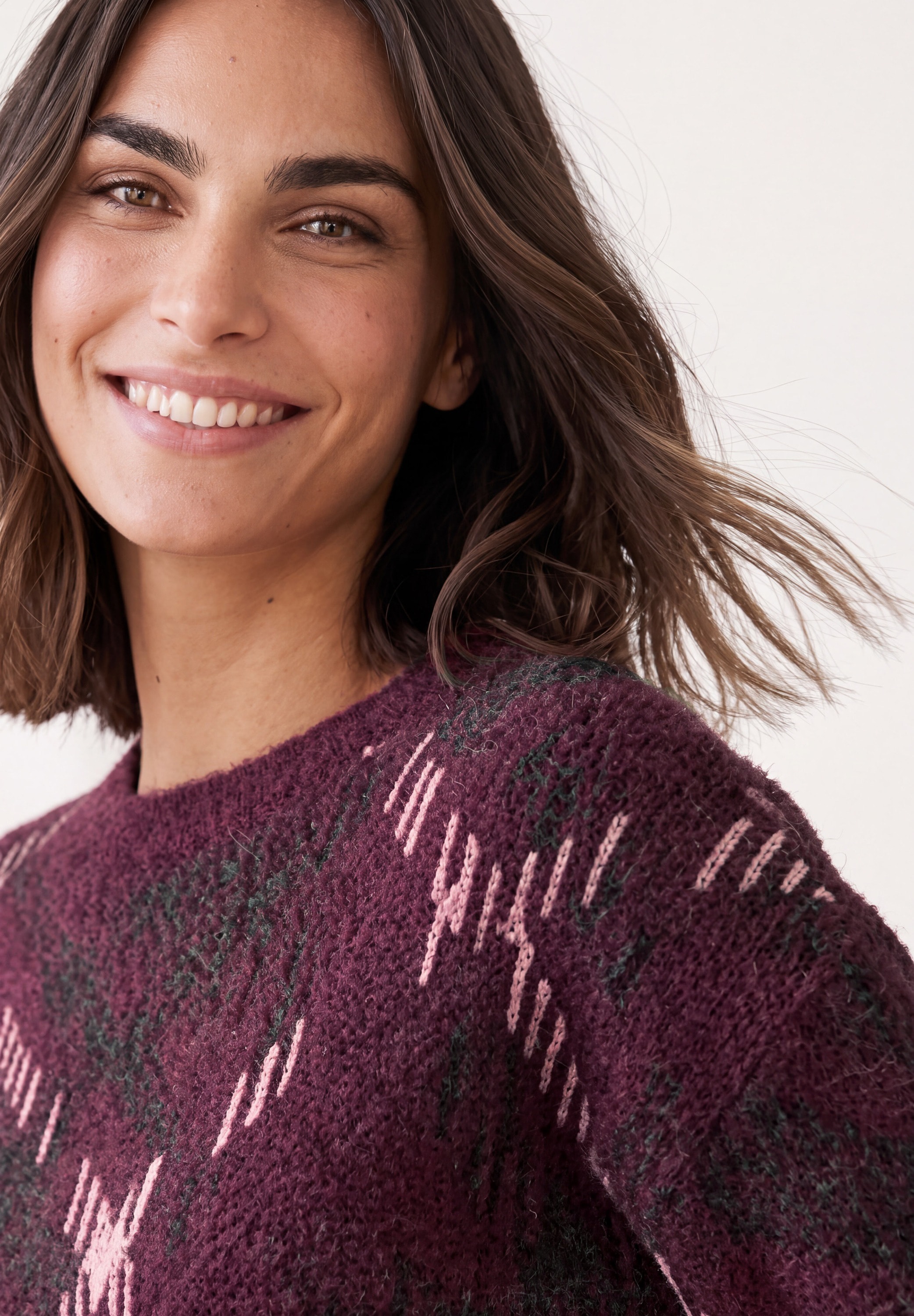 Image of STREET ONE Jacquardpullover 3/4-Arm-Pullover mit Rundhals und Muster
