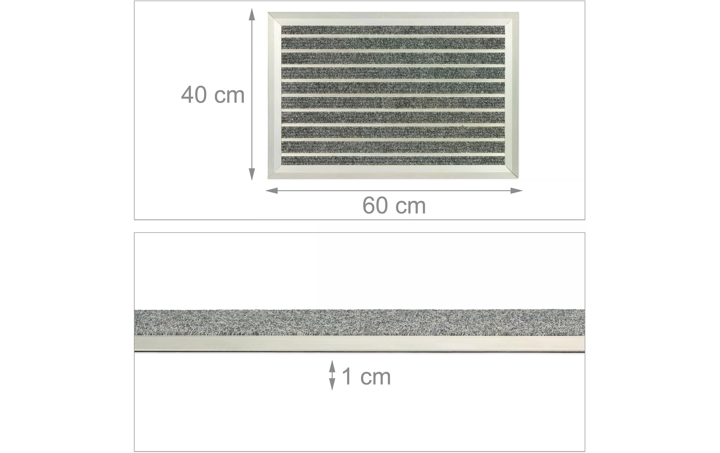 relaxdays Fussmatte »Aluminium«