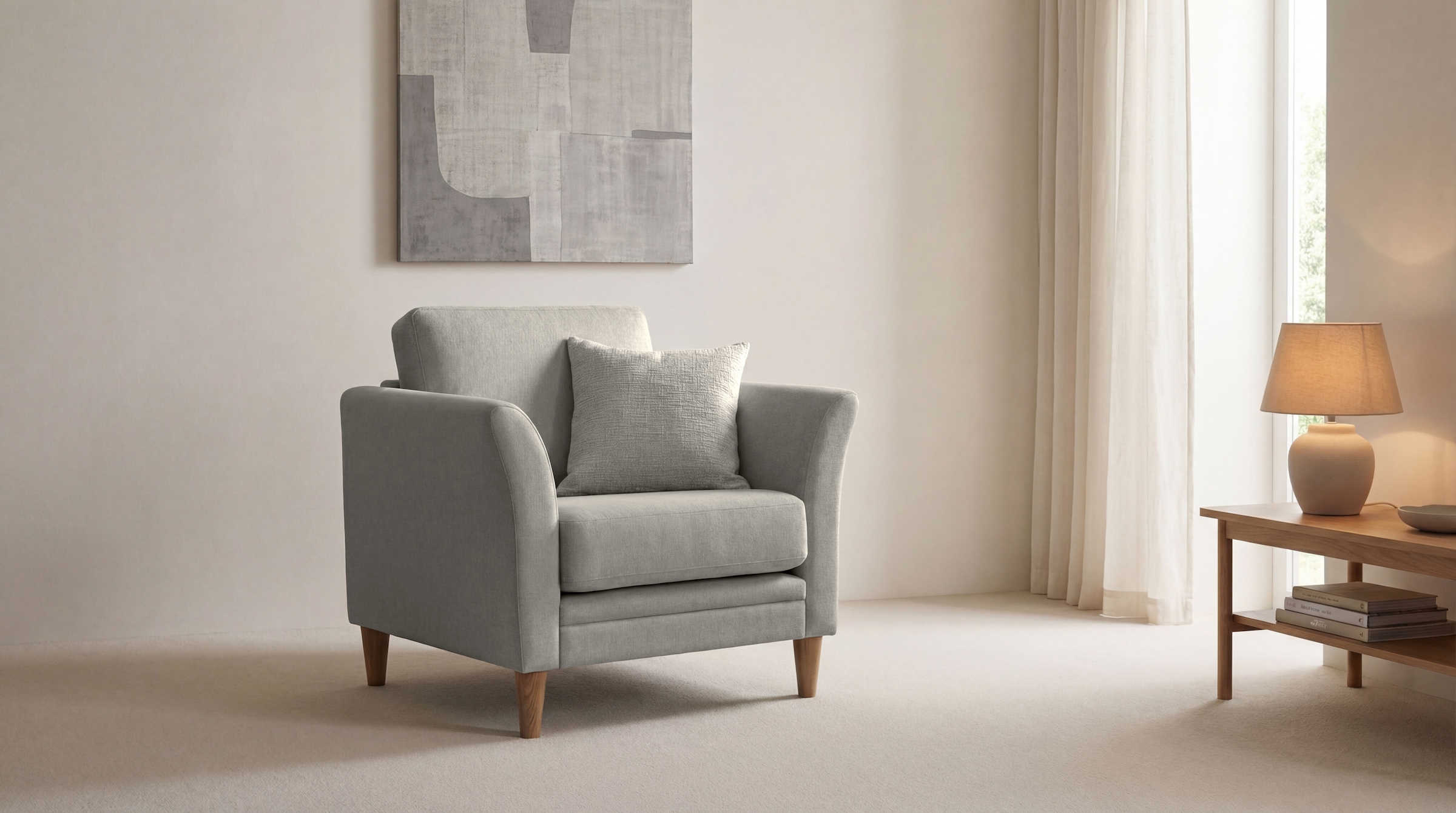 Home affaire Sessel »Arellano, Breite 93 cm« 1 Stk. tlg. klassisches Design, mit Massivholzfüssen, Webstoff fein