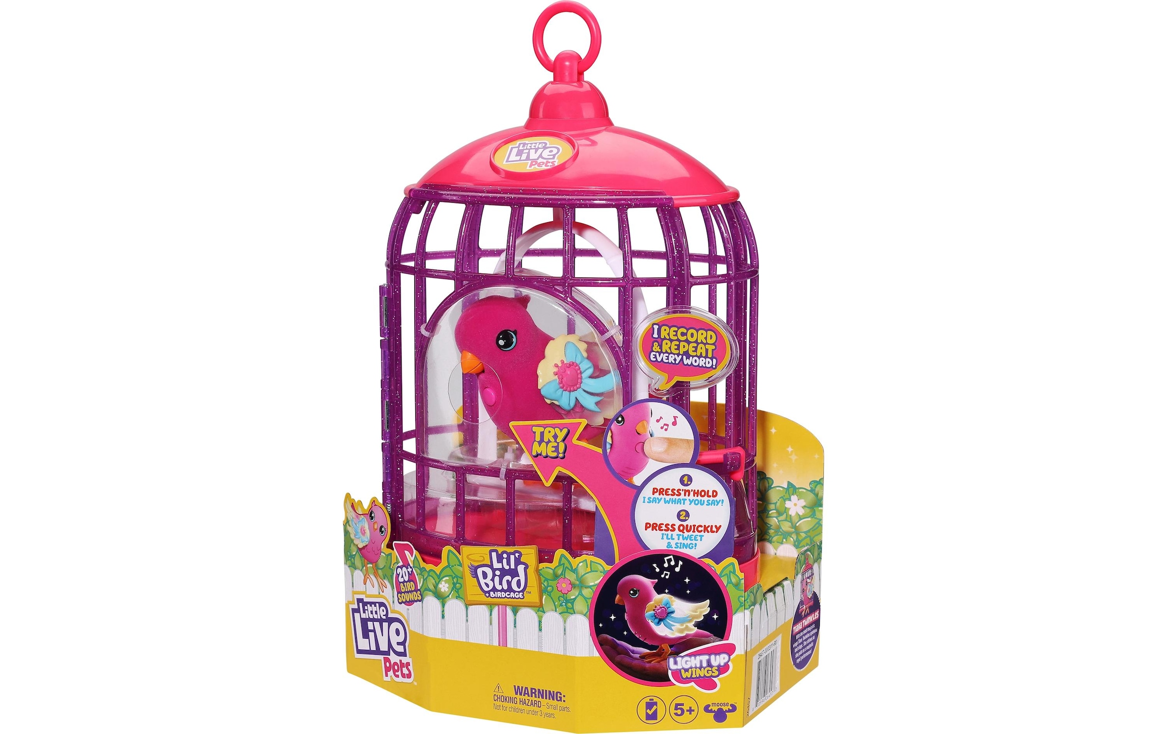 Moose Personnage de jeu »Lil Bird Vogel und Käfig Tiara«