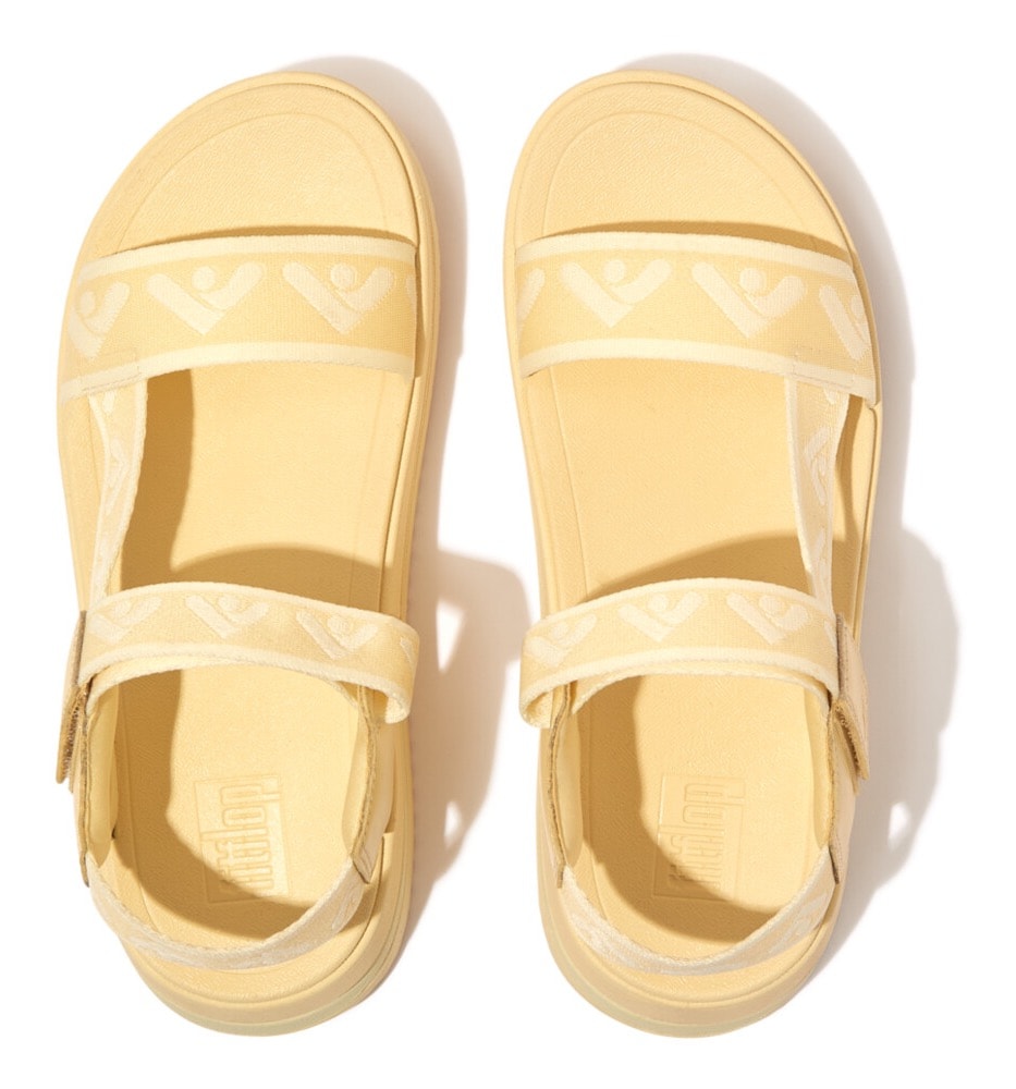 Fitflop Sandale »SURFF WEBBING BACK«, Sommerschuh, Sandalette, Keilabsatz, mit Microwobbleboard - Fussbett