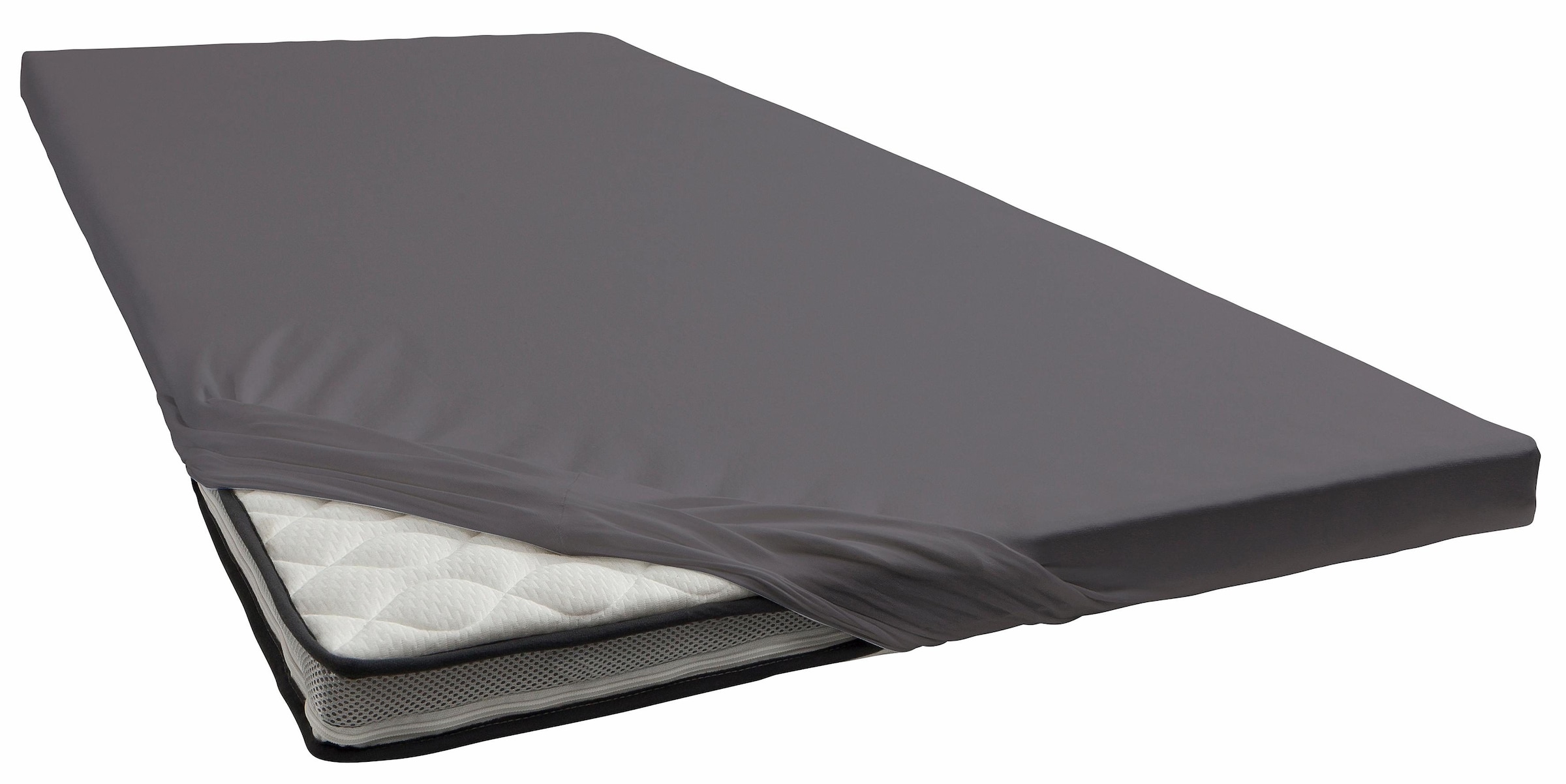 bellana Draps de lit »bellana deluxe für Topper, mit Elasthan, Premium Jersey 230 g/m²« avec 5% élasthanne, pour topper de 4-10cm de hauteur, infroissable, sans plis