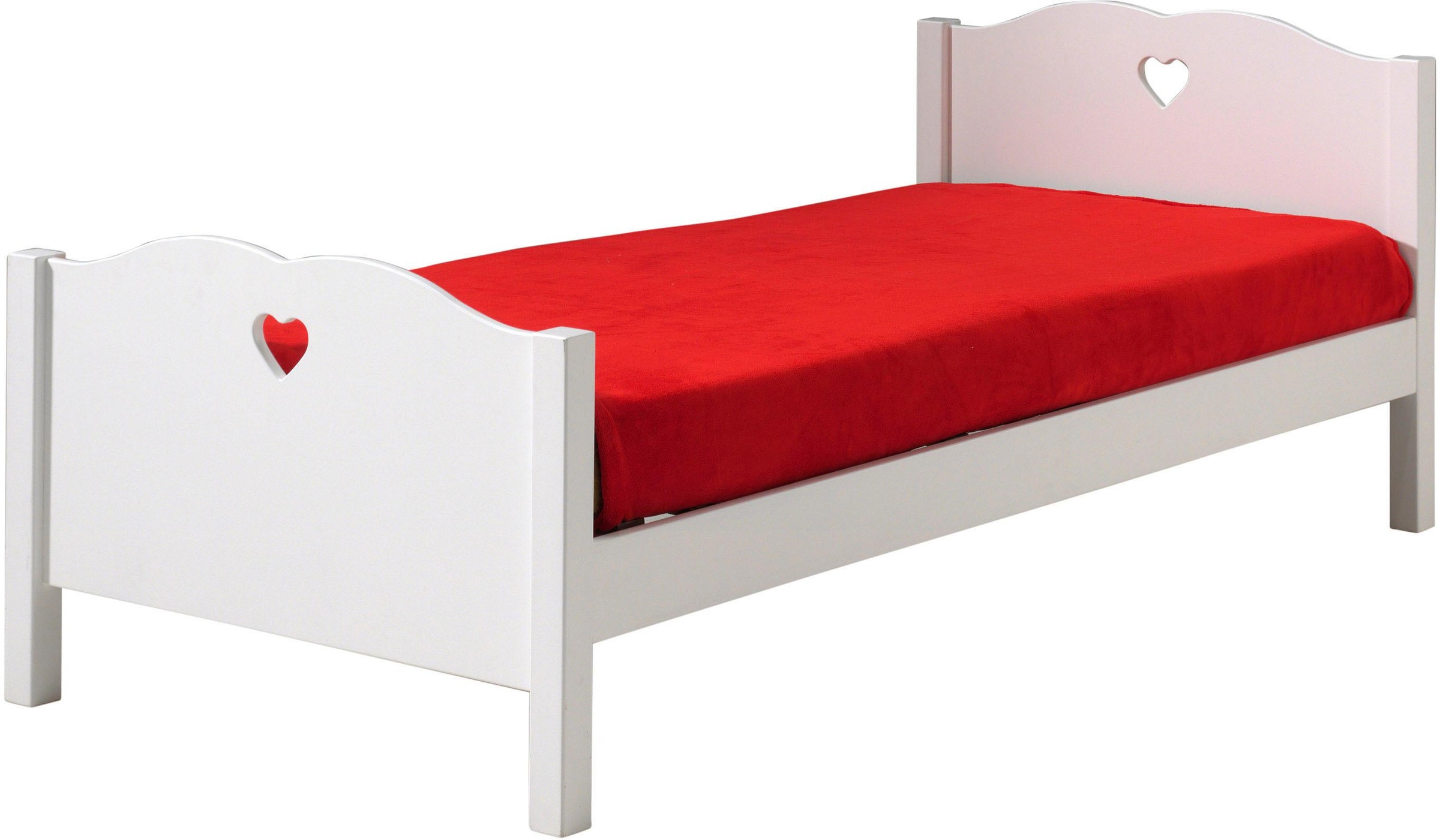 Vipack AMORI Lit simple 90x200cm  laqué blanc