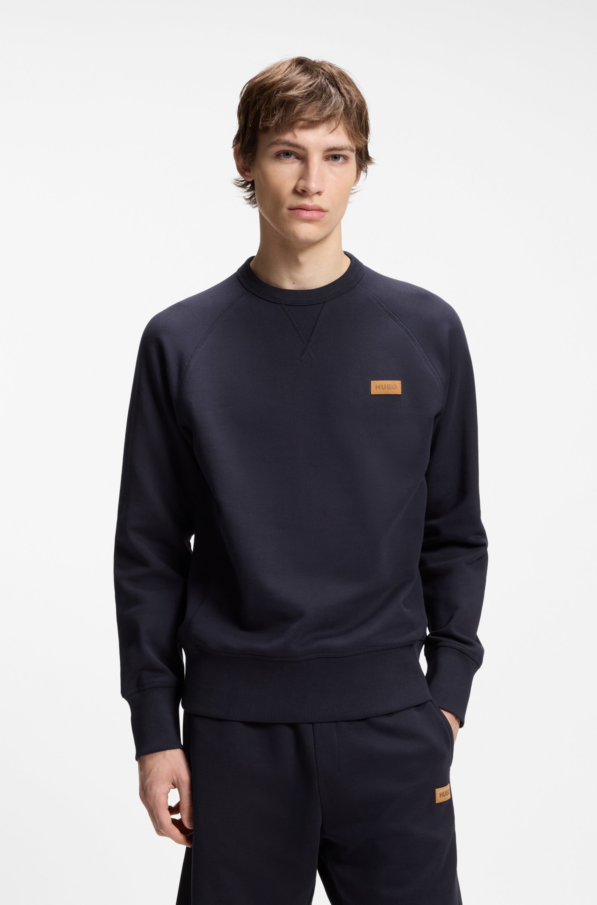 Image of HUGO Sweatshirt "Nevacrew", Rundhalsausschnitt, Regular Fit