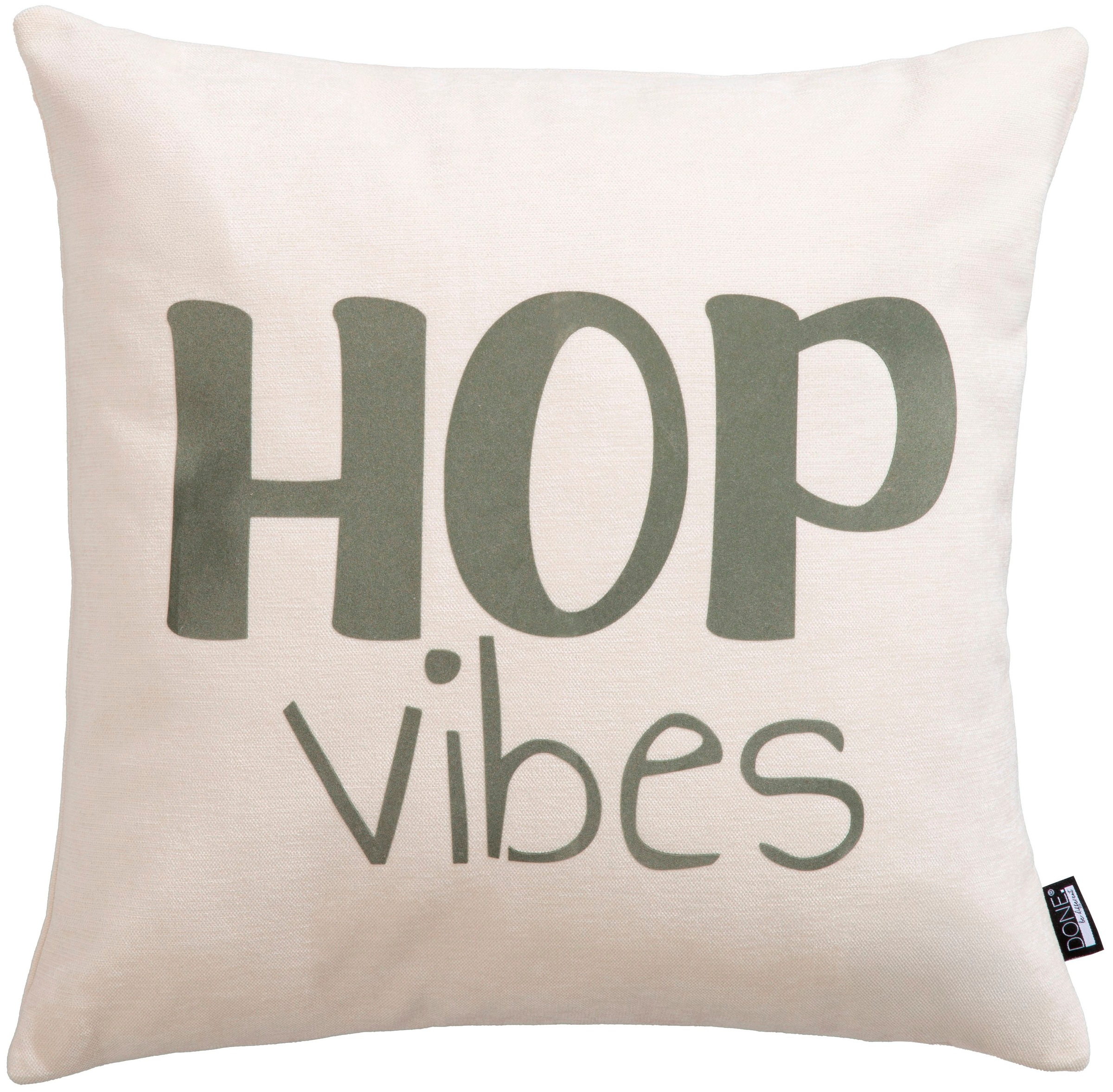 Image of done. Dekokissen "HOB VIBES" Weicher Chenille-Stoff Kuschelige Beflockung