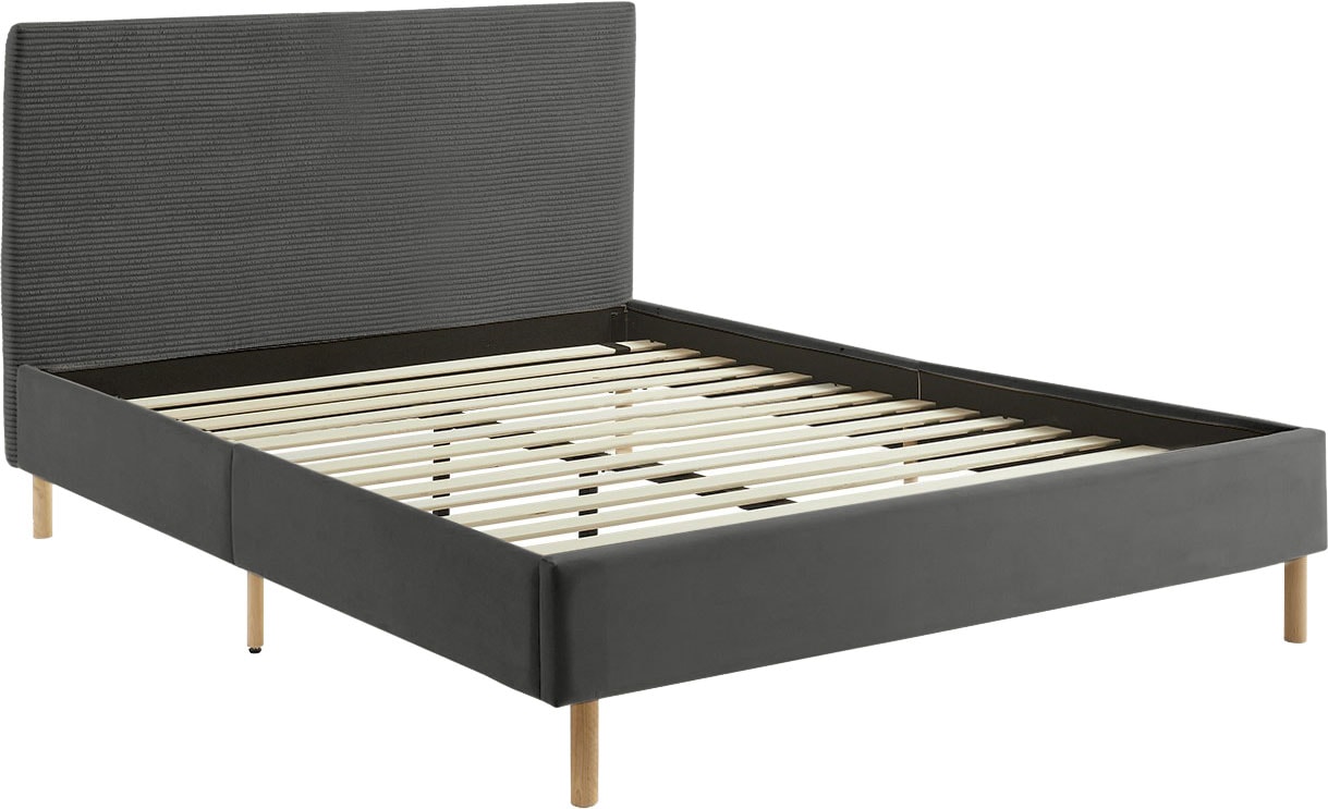 Home affaire Lit rembourré »Armandine inkl. Lattenrost« Kopfteil mit Cordbezug, erhältlich in den Breiten 140cm & 180cm