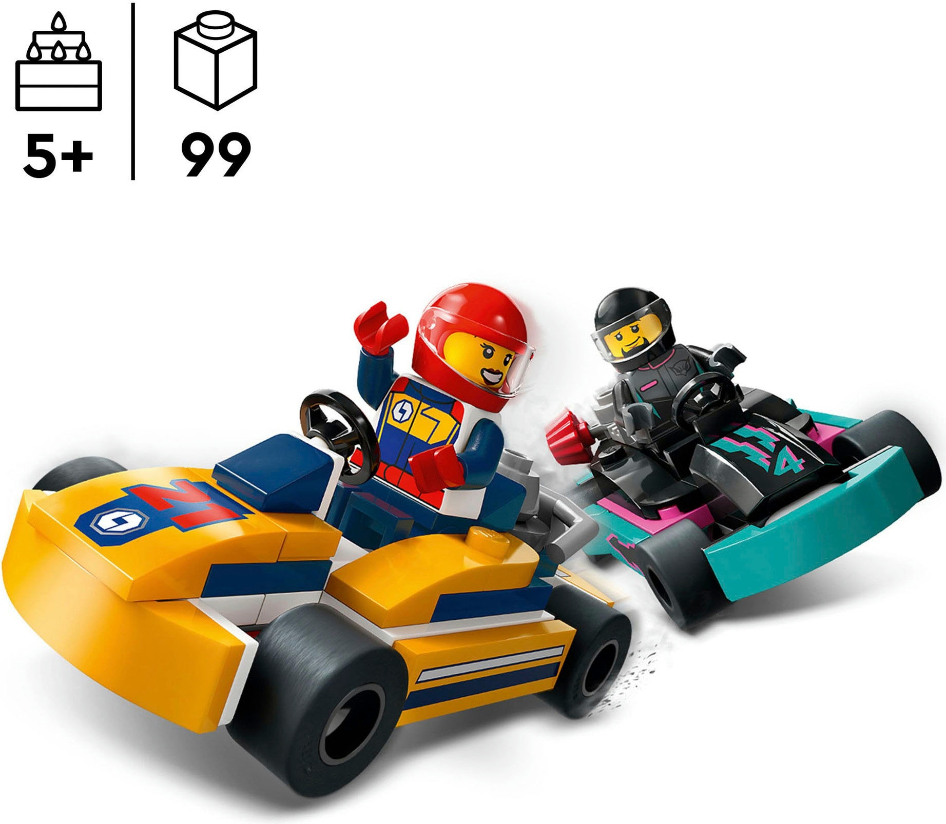 LEGO® Pions de construction »Go-Karts mit Rennfahrern (60400), LEGO City« Made in Europe