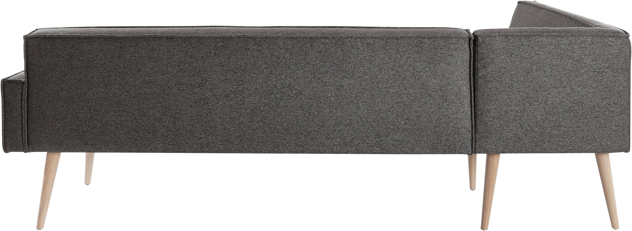 exxpo - sofa fashion Eckbank »Lungo, moderne Kedernaht, bequem und elegant, hoher Holzfuss«, hochwertige Detailverarbeitung, frei im Raum stellbar