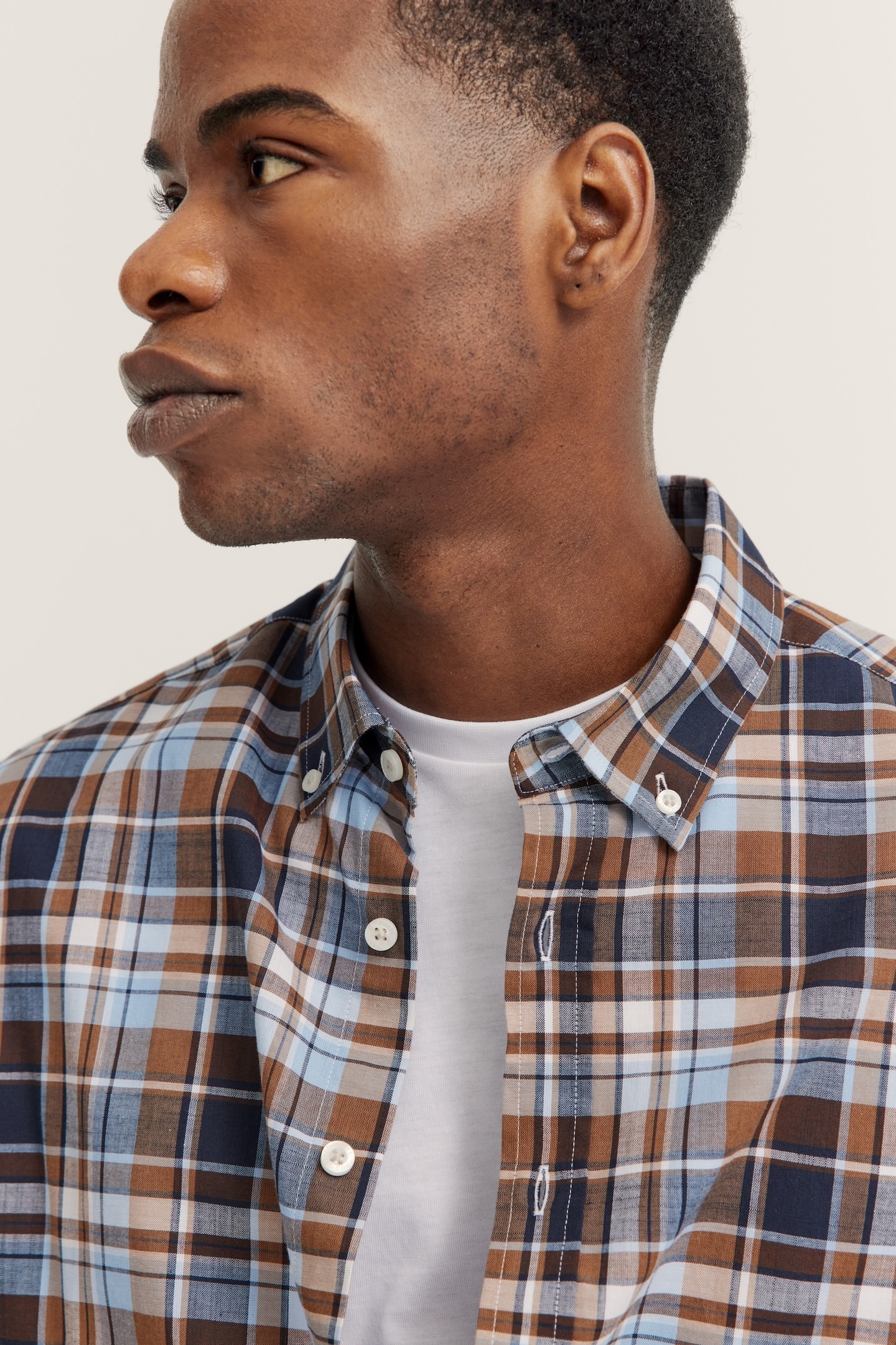 bugatti Kurzarmhemd mit Karo-Muster