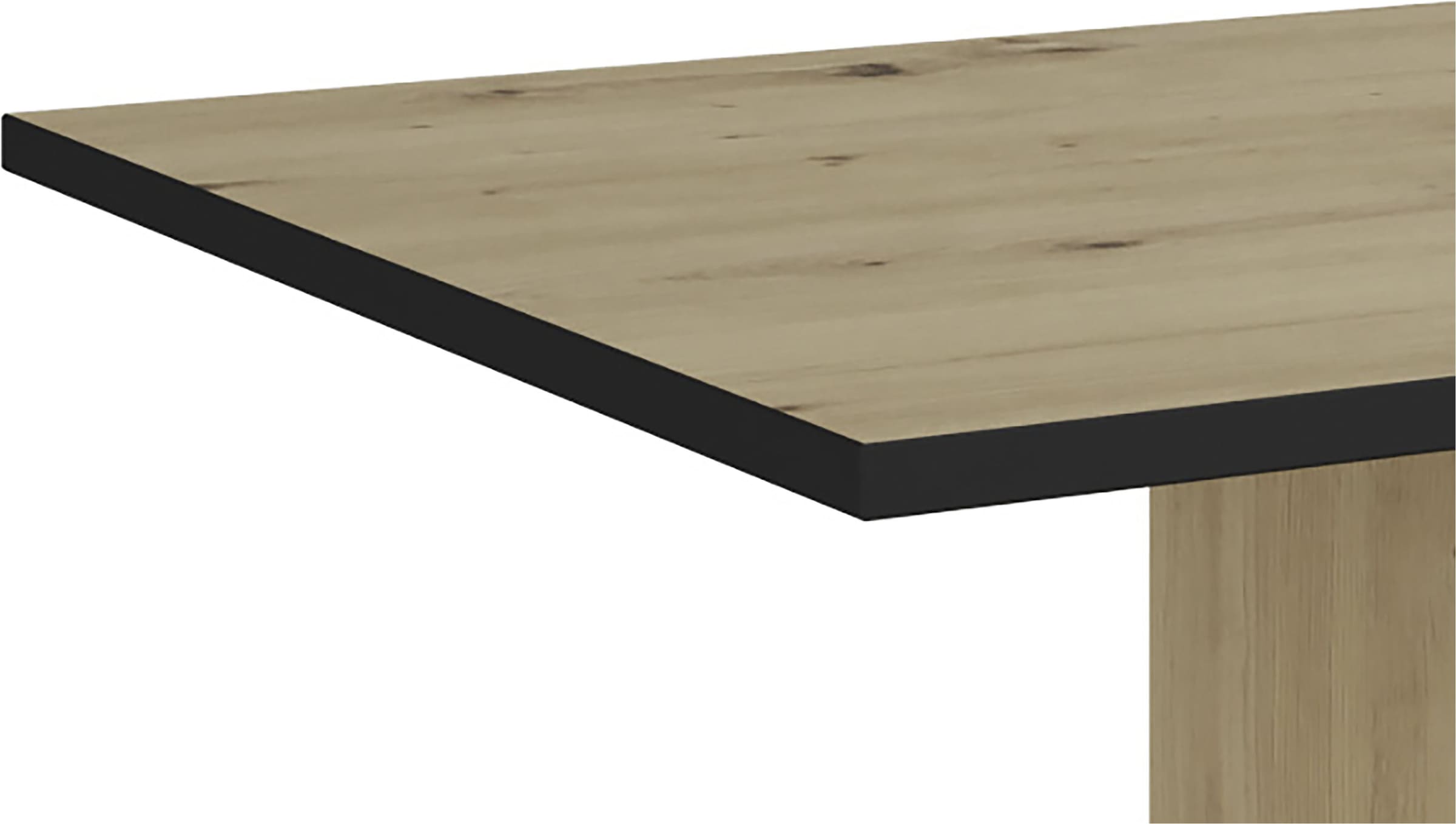 byLIVING Table basse »TOM« Aspect chêne ou blanc, bord noir, capacité de charge 40 kg, L : 110 cm
