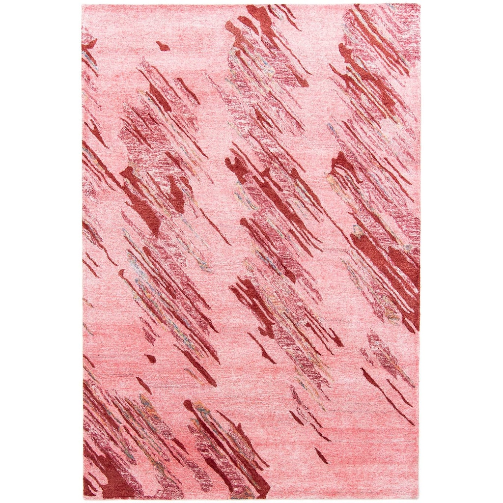 morgenland Designteppich »Designer Abstrakt Rosa 200 x 140 cm«, rechteckig, Handgeknüpft