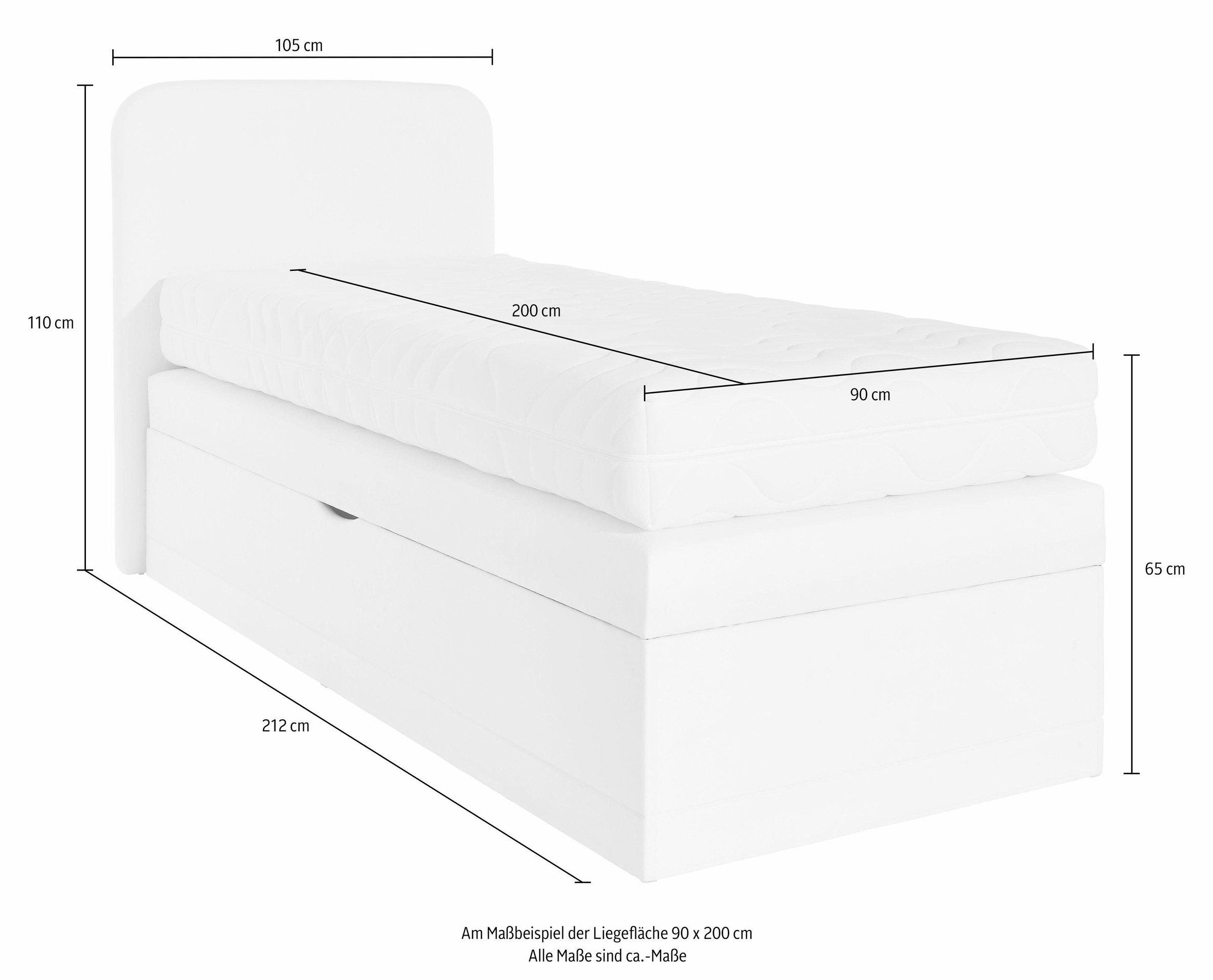 Westfalia Schlafkomfort Boxspringbett, wahlweise mit Bettkasten und 2 Matratzenqualitäten