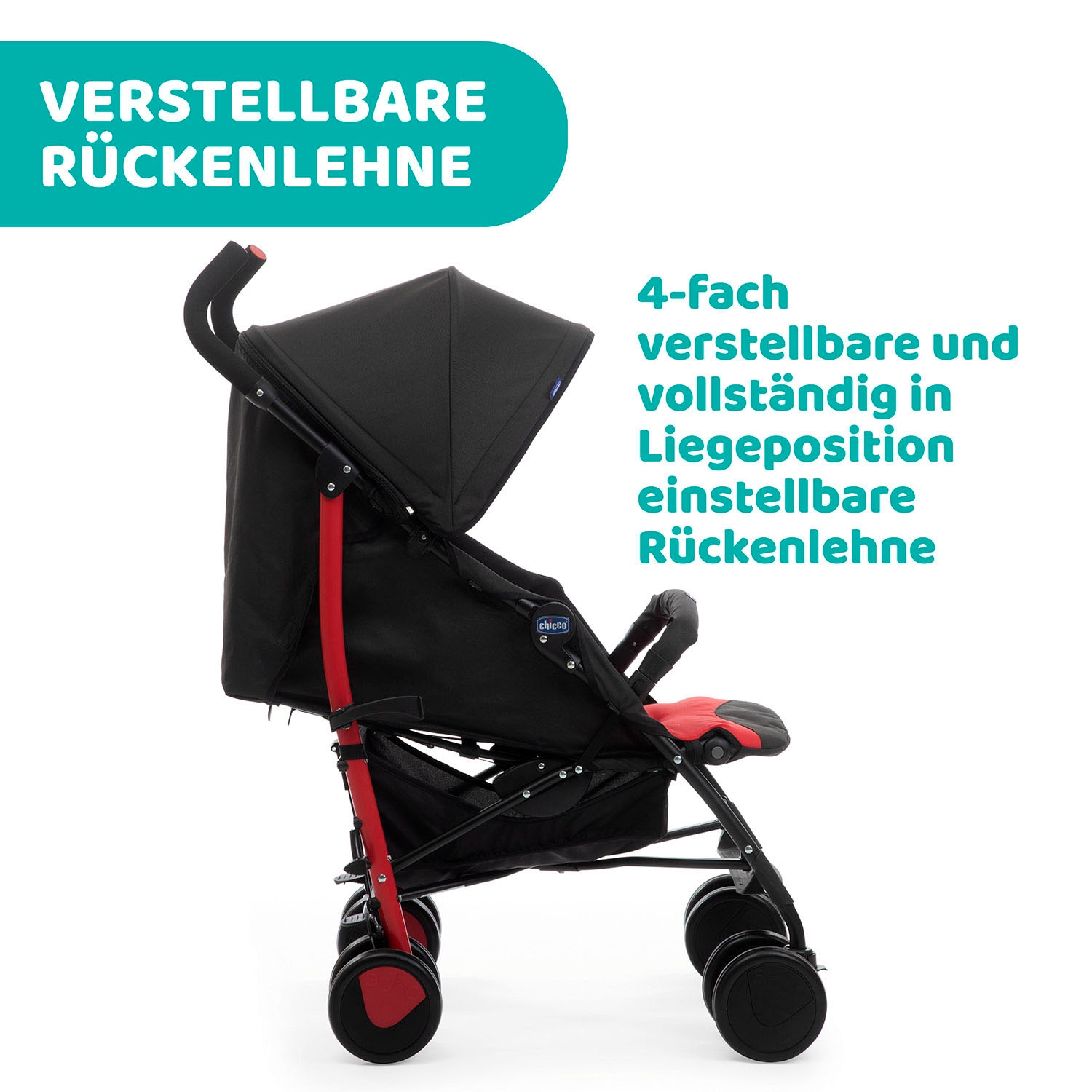 Chicco Kinder-Buggy »Echo, Scarlet«, mit Frontbügel;