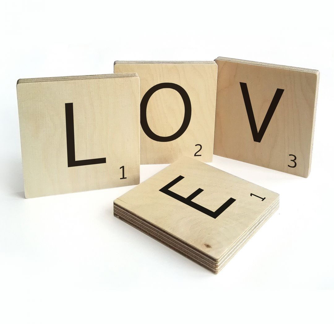 Image of Wall-Art Wandspruch »Scrabble Deko Buchstaben Love«, (Set, 4 St.) bei Ackermann Versand Schweiz