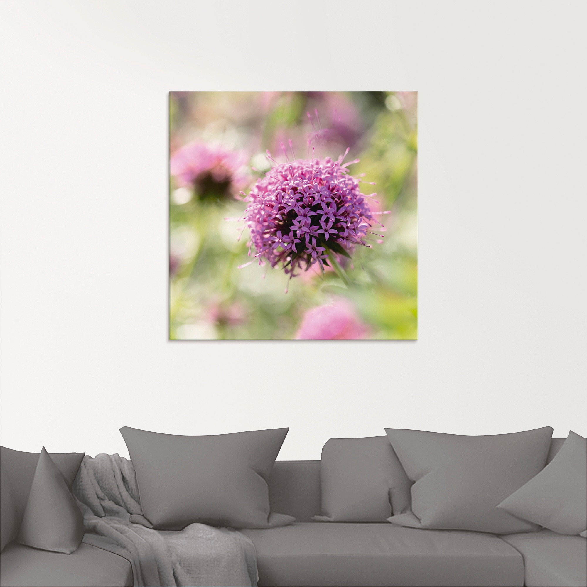 Artland Glasbild »Lila Blüte im Gegenlicht« Blumen 1 Stk. tlg. in verschiedenen Grössen