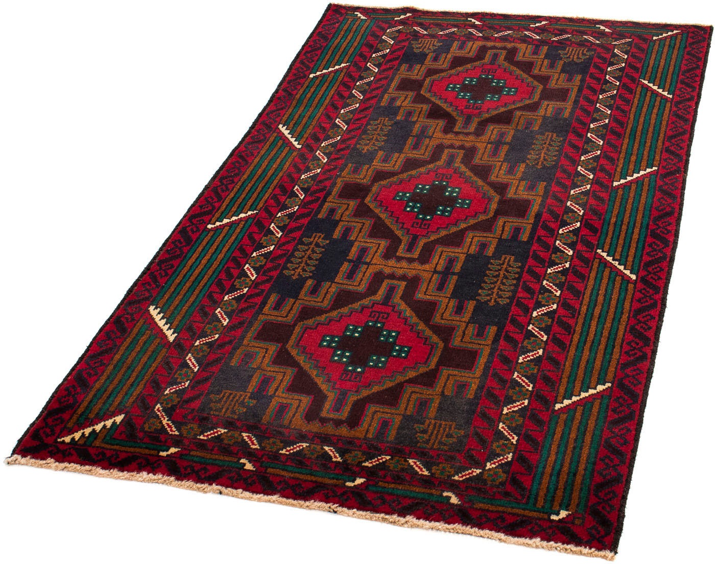 Image of morgenland Orientteppich »Belutsch - 145 x 84 cm - braun«, rechteckig, 8 mm Höhe, Wohnzimmer, Handgeknüpft, Einzelstück mit Zertifikat bei Ackermann Versand Schweiz