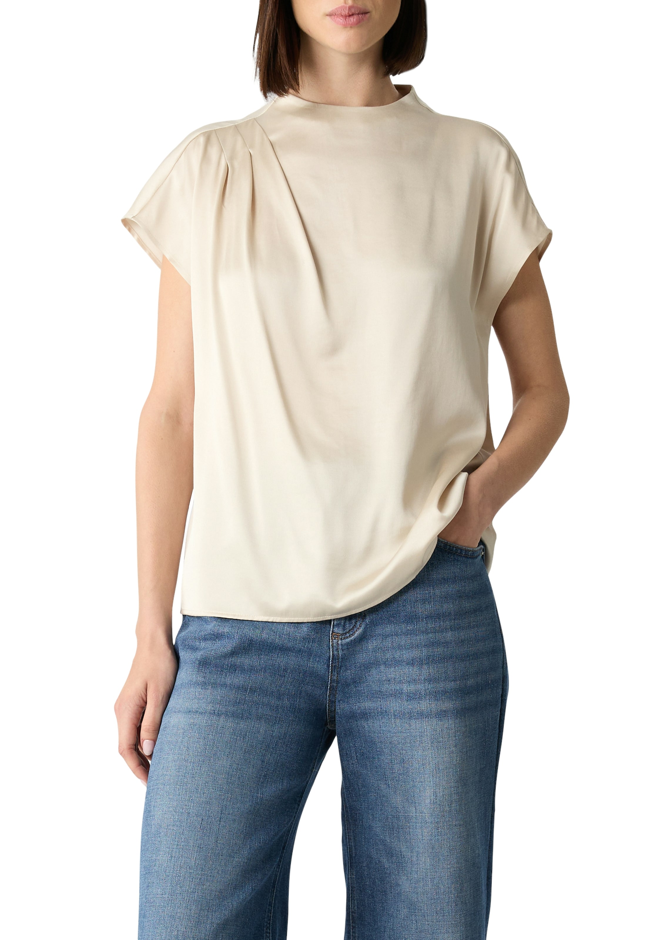 Image of Comma Shirtbluse mit Falten-Detail