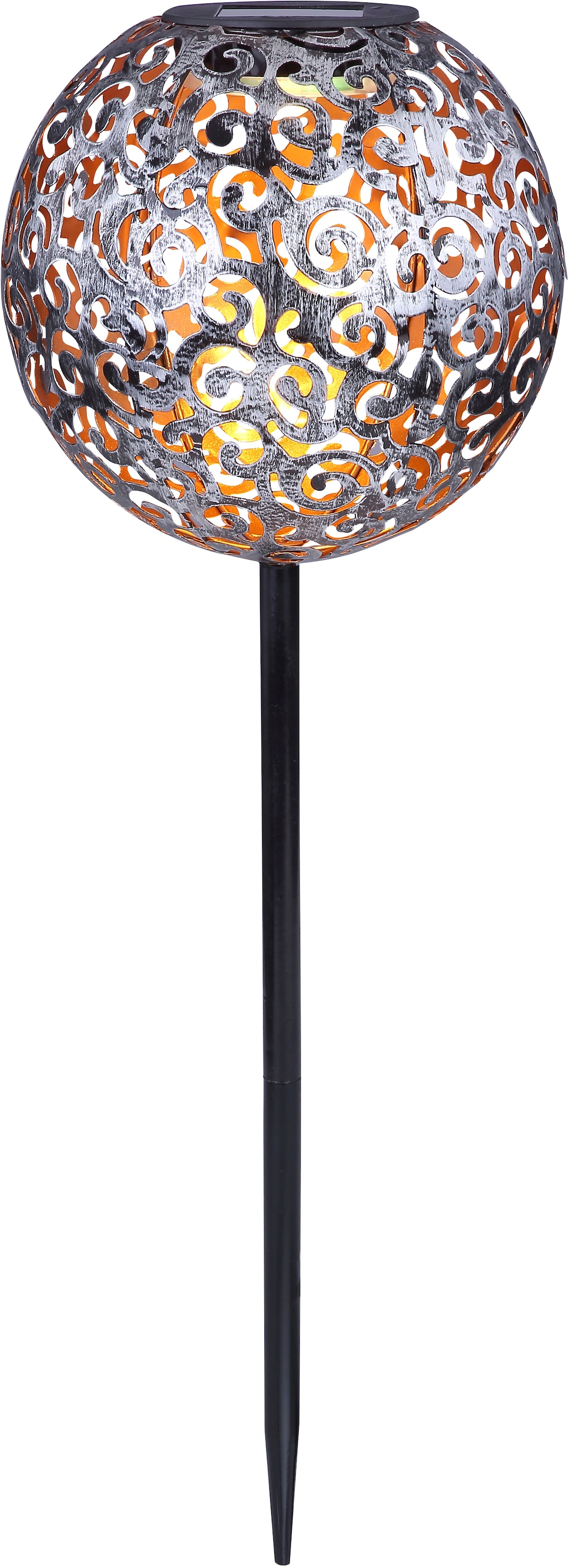 GLOBO LIGHTING Lampe solaire à LED »SOLAR« Module LED 1 cuis blanc chaud lampe solaire pour jardin, superbe effet lumineux, boule solaire avec piquet