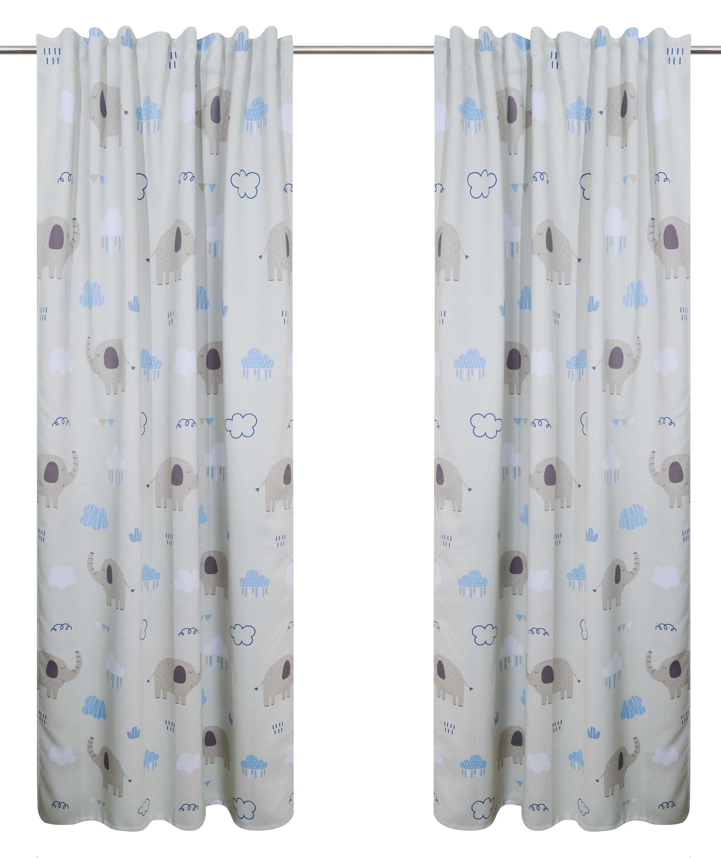 GOODproduct »Maurrice« Bande multifonctionnelle 1 cuis tlg. opaque, bande multifonction, facile d'entretien, motif éléphant