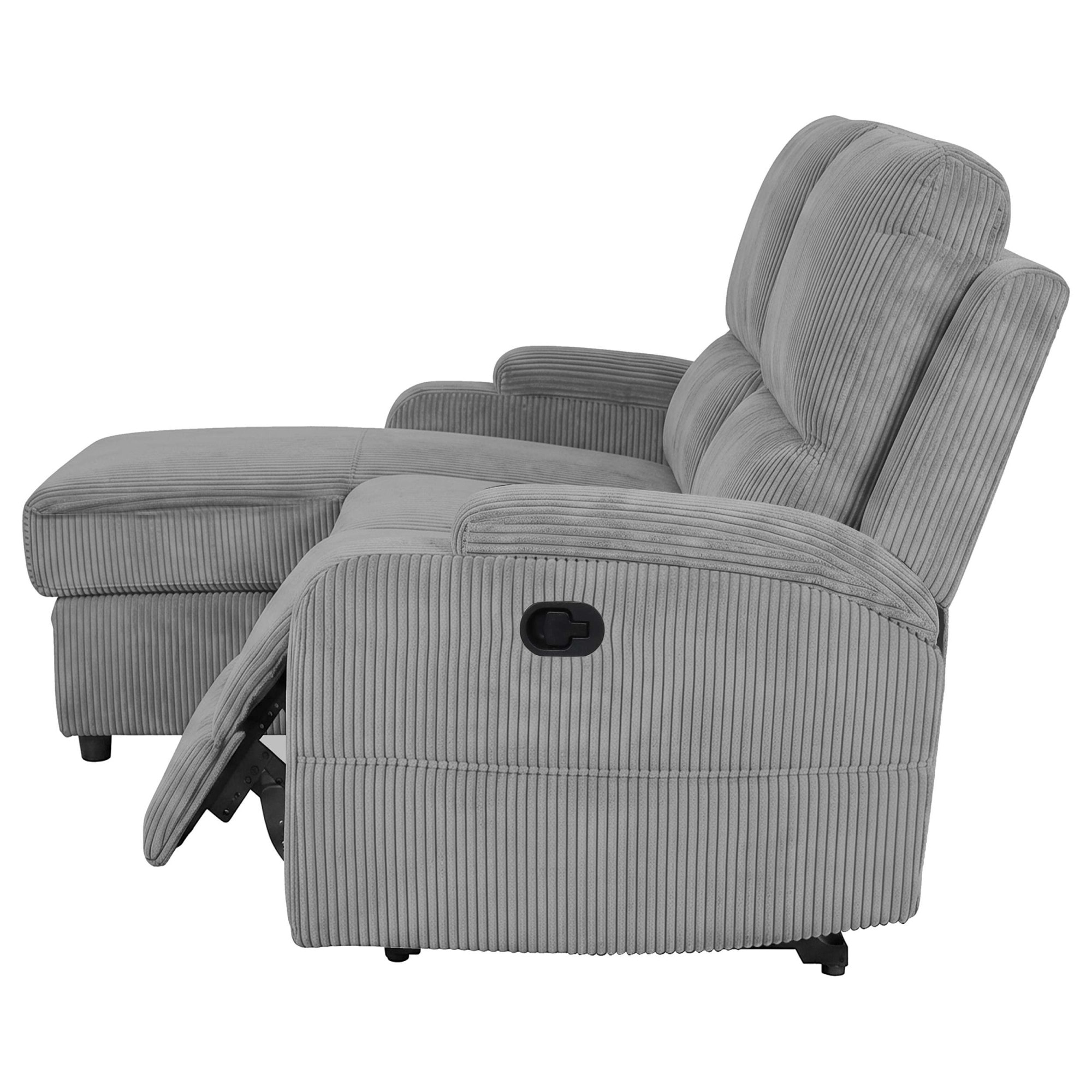 GOODproduct Ecksofa »NAPORI Cord, Multimediasofa, L-Form« man. oder elektr. Relaxfuntion, USB-A bei elektr. Variante, Staukasten