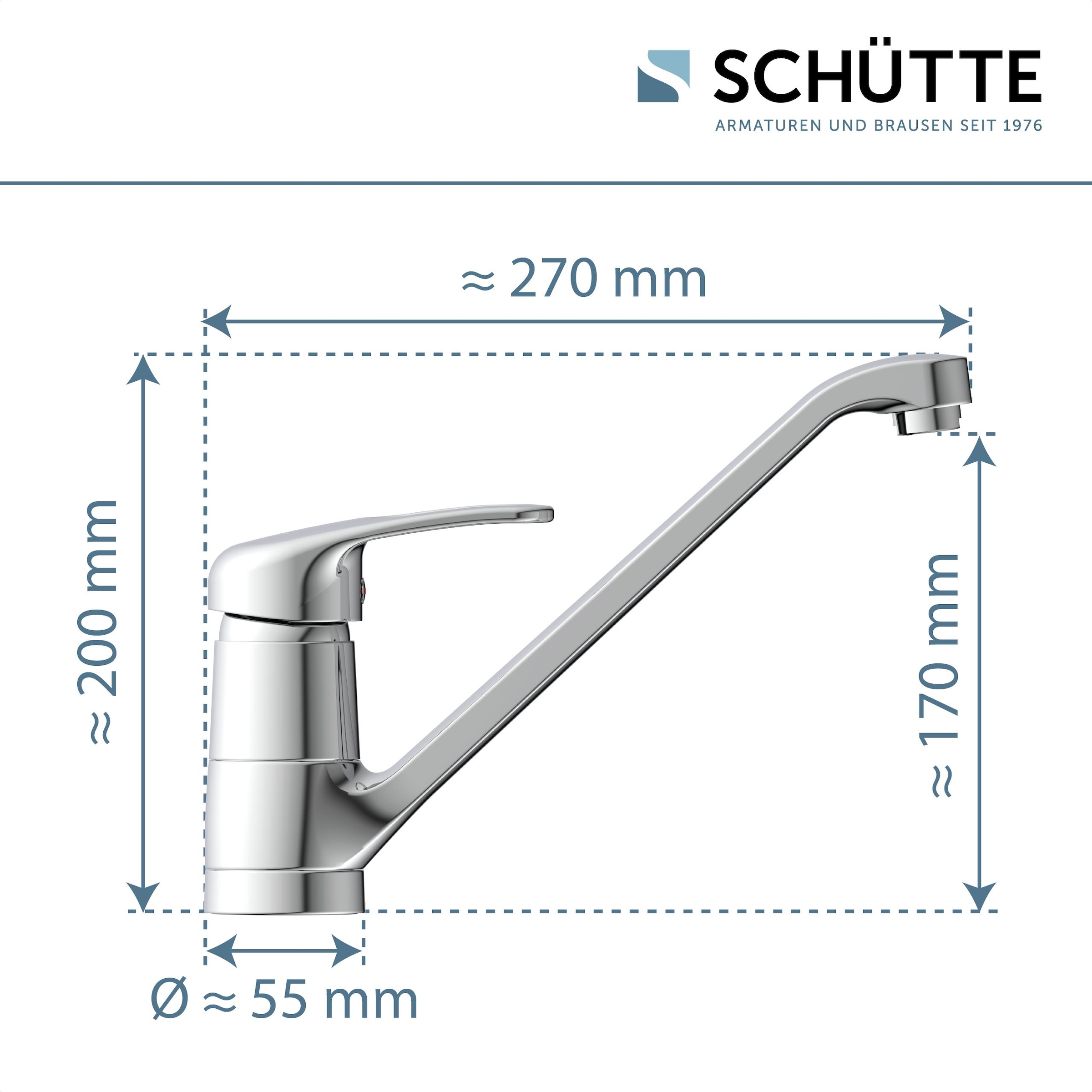 Schütte Robinet d'évier »GRANDE« Pivotant à 360°, cartouche silencieuse, buse mélangeuse de marque