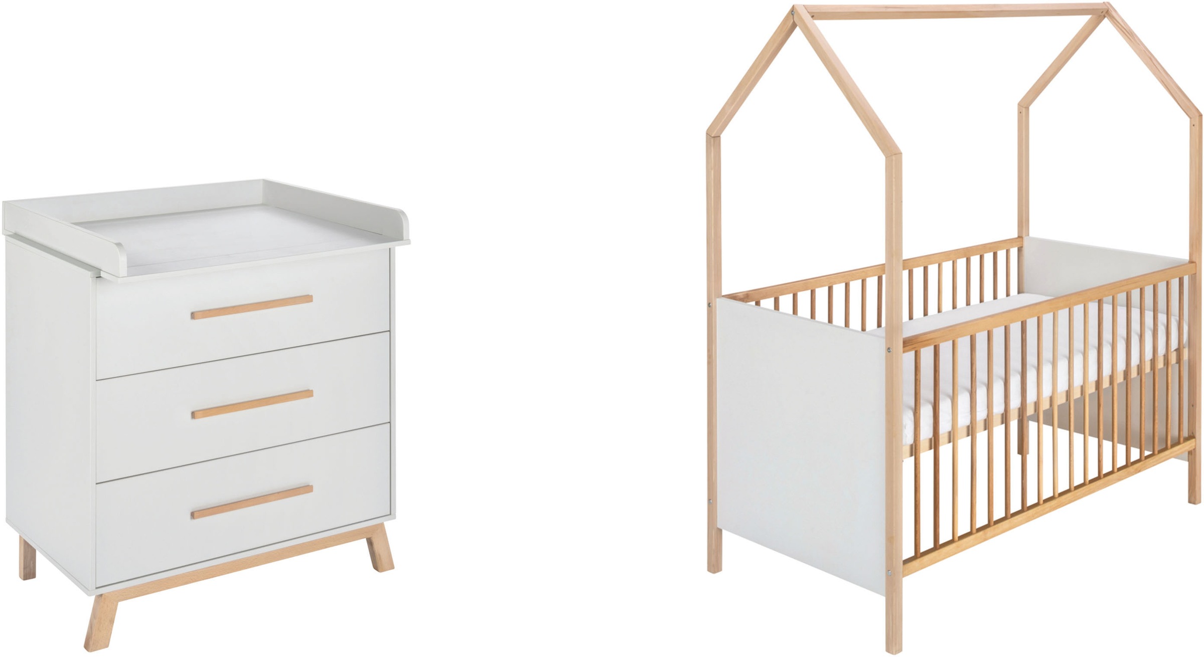 Image of Schardt Babymöbel-Set »Sienna Grey«, (Spar-Set, 2 St., Hausbett, Wickelkommode), Made in Germany; mit Hausbett und Wickelkommode bei Ackermann Versand Schweiz