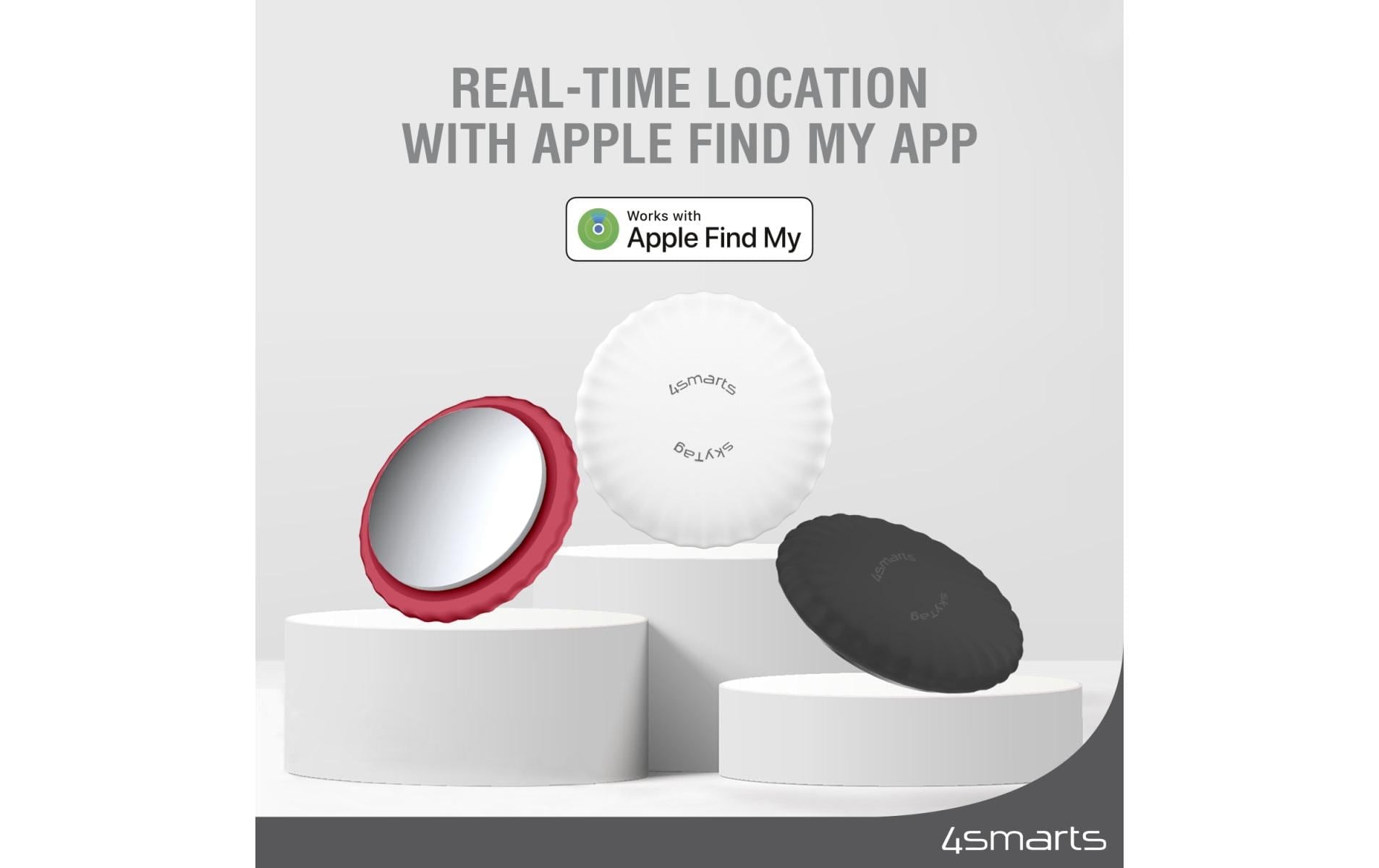4smarts GPS-Tracker »Slim 4er Set 2x weiss, 1x schwarz, 1x rot«