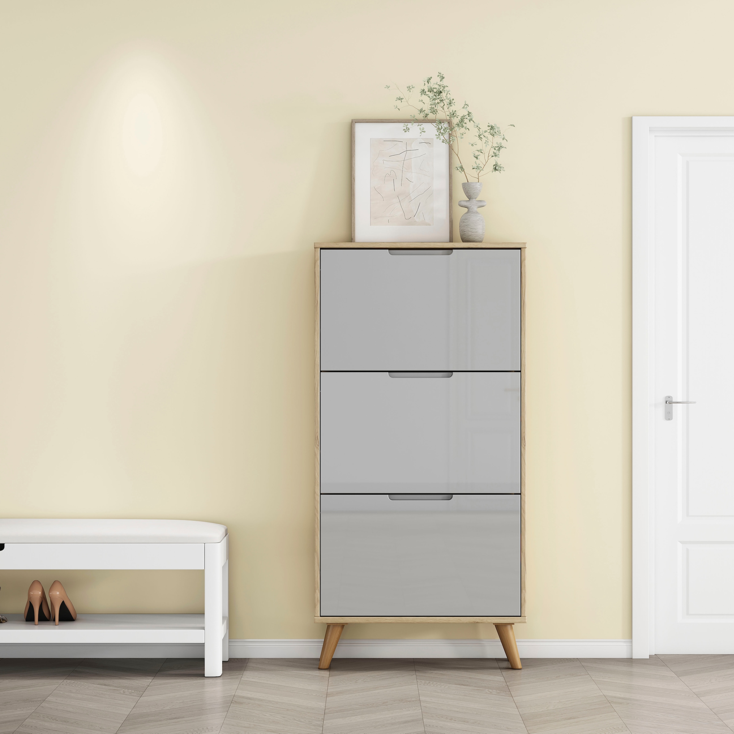 GOODproduct Schuhschrank »Lund« FSC-zertifiziertem Holz, ABS-Kanten, Breite 62 cm