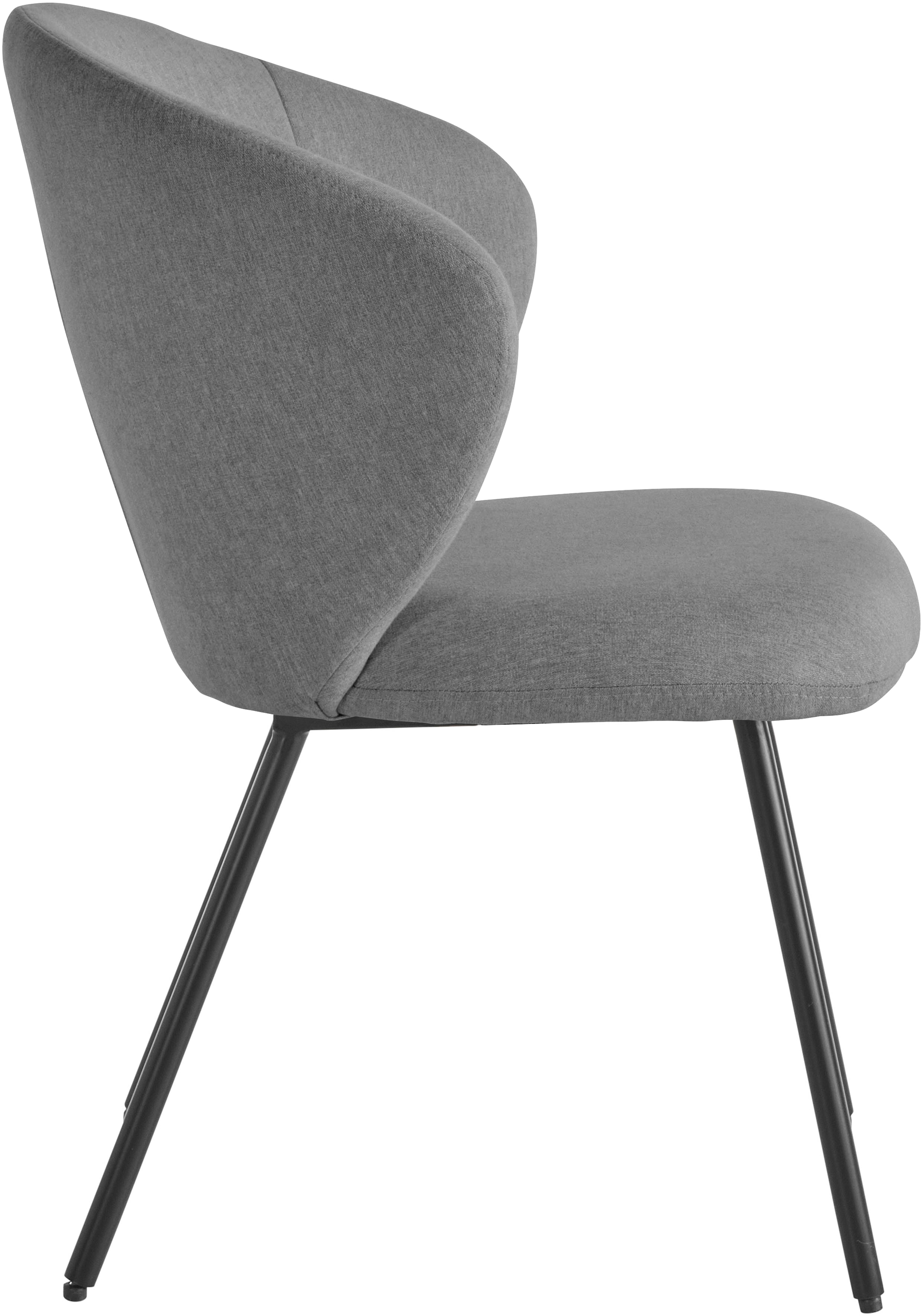 LeGer Home by Lena Gercke Chaise de salle à manger »Galilea« (Set) 2 cuismit elegantem Strukturstoffbezug und stabilem Metallfuss