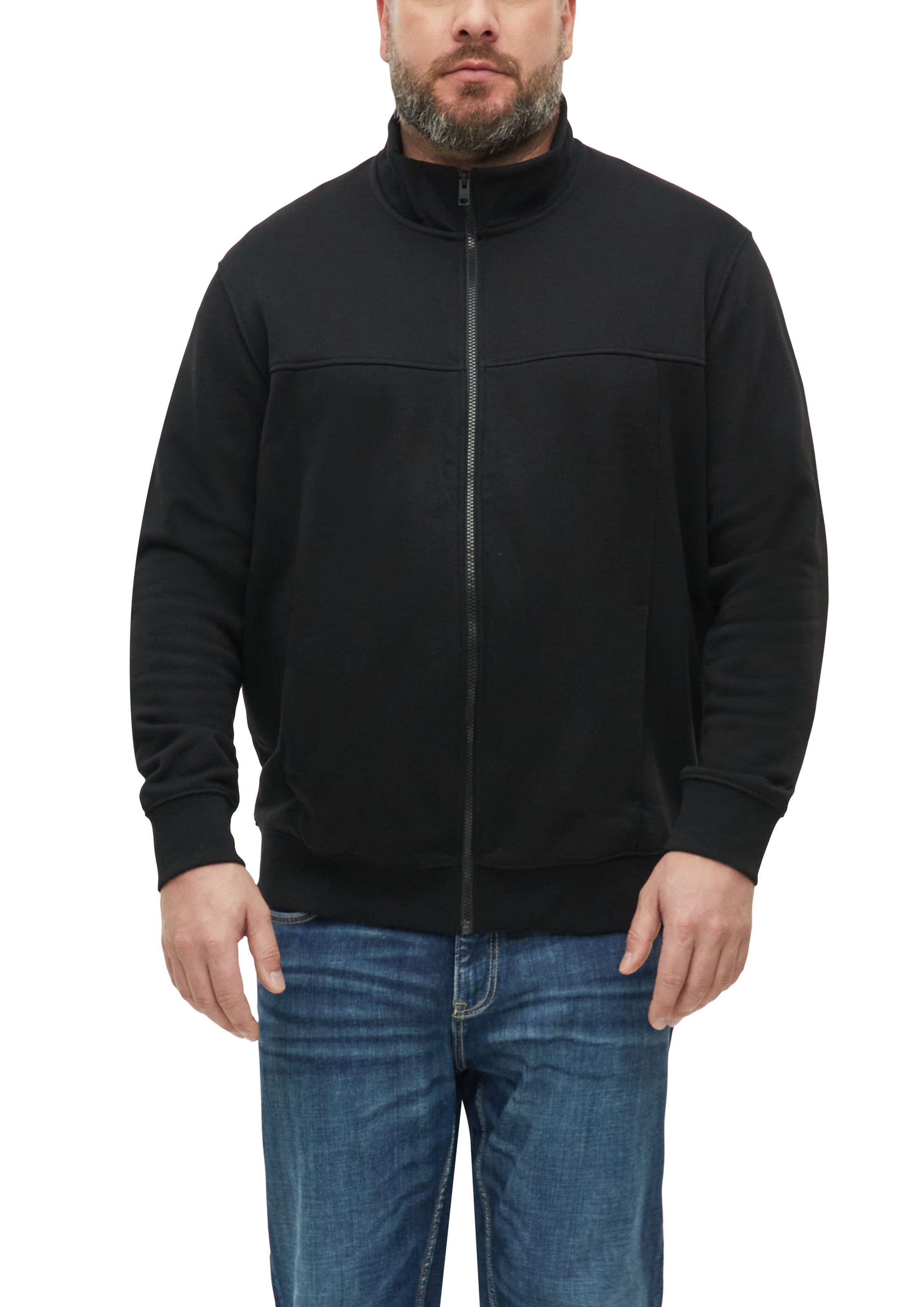 Image of s.Oliver Men Big Sizes Sweatjacke mit Reissverschluss und Stehkragen