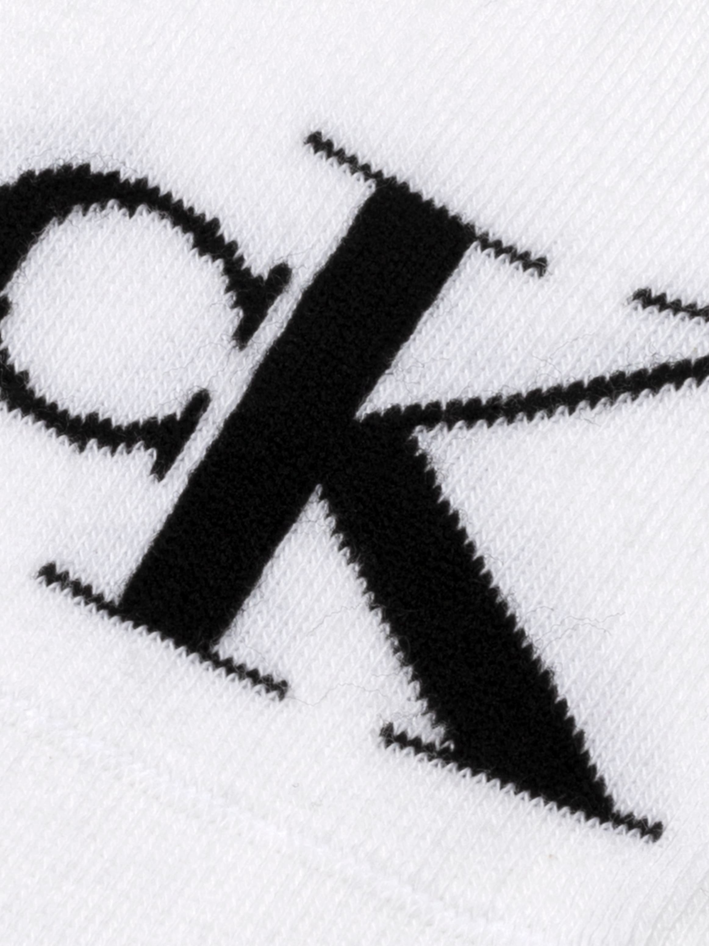 Calvin Klein Jeans Füsslinge »CKJ WOMEN FOOTIE HIGH CUT 2P MONOGRAM«, (2 Paar), Mit grosser Logostickerei vorn
