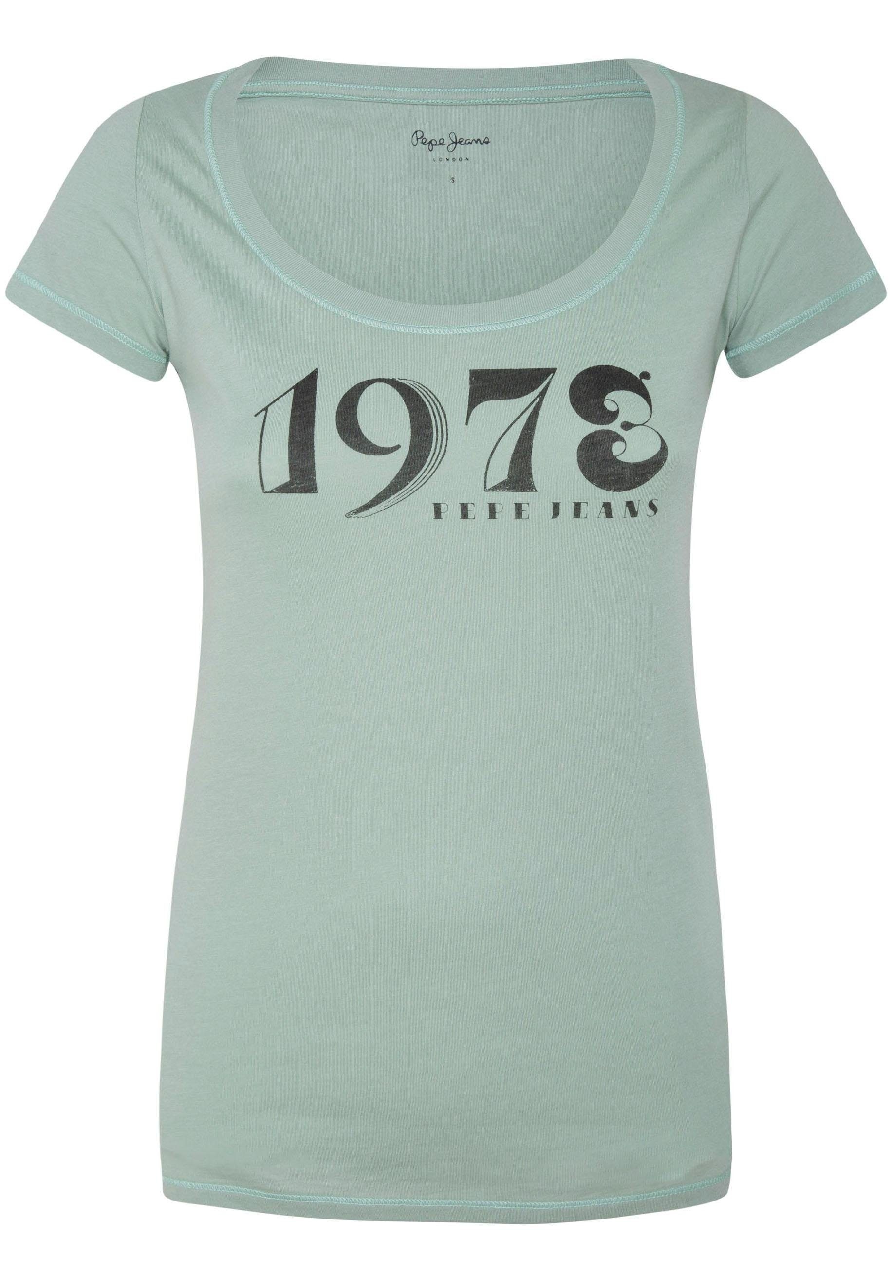 Image of Pepe Jeans T-Shirt »CAIETA«, mit rundem Halsausschnitt und Logoprint bei Ackermann Versand Schweiz