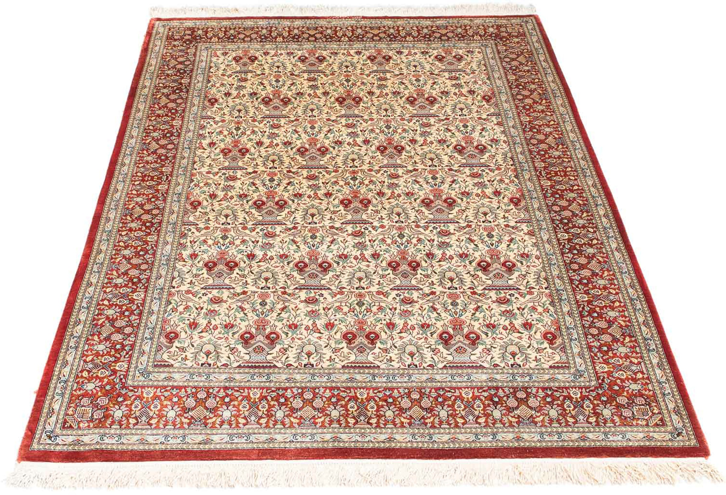 Image of morgenland Orientteppich »Perser - Ghom - 158 x 107 cm - beige«, rechteckig, 10 mm Höhe, Wohnzimmer, Handgeknüpft, Einzelstück mit Zertifikat bei Ackermann Versand Schweiz