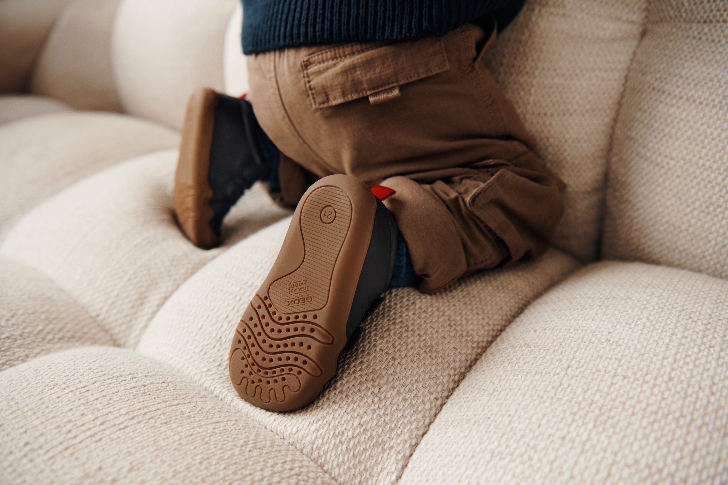 Geox Lauflernschuh »B STEPPIEUP BOY A«, Klettschuh, Barfussschuh, Babyschuh mit Klettverschlüsse