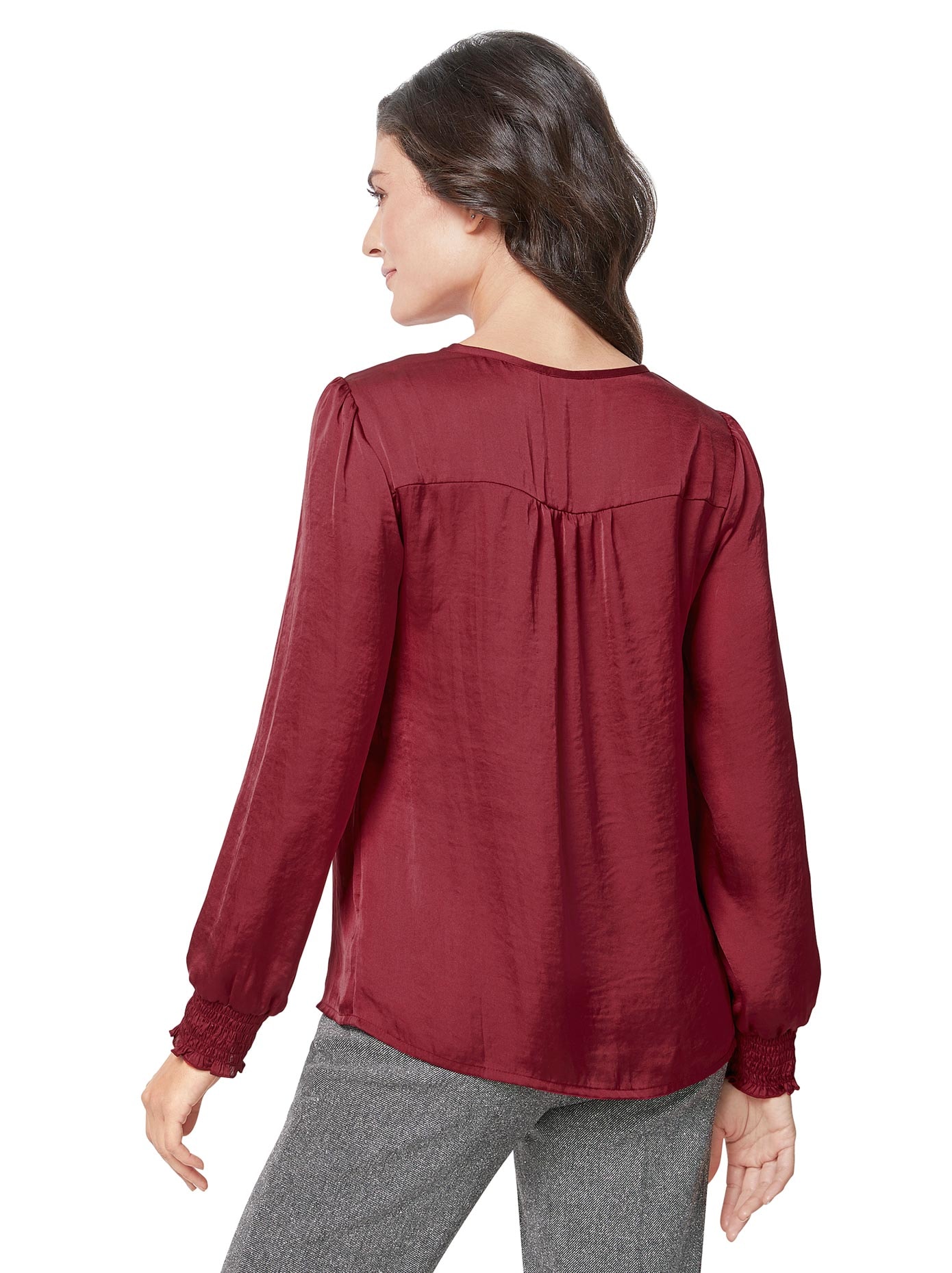 Bluse aus fliessendem Satin