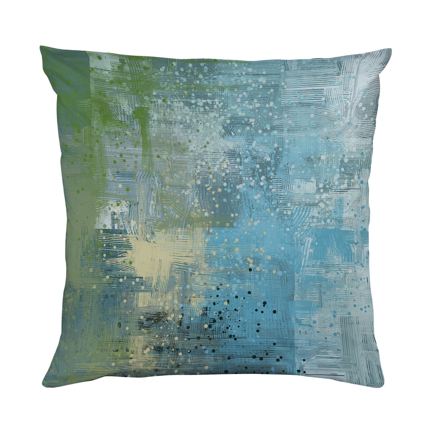 Image of queence Dekokissen "Pastellfarben grün blau" Beidseitig bedruckte Kissenhülle, Kissen 40x40cm, inkl. Reissverschluss