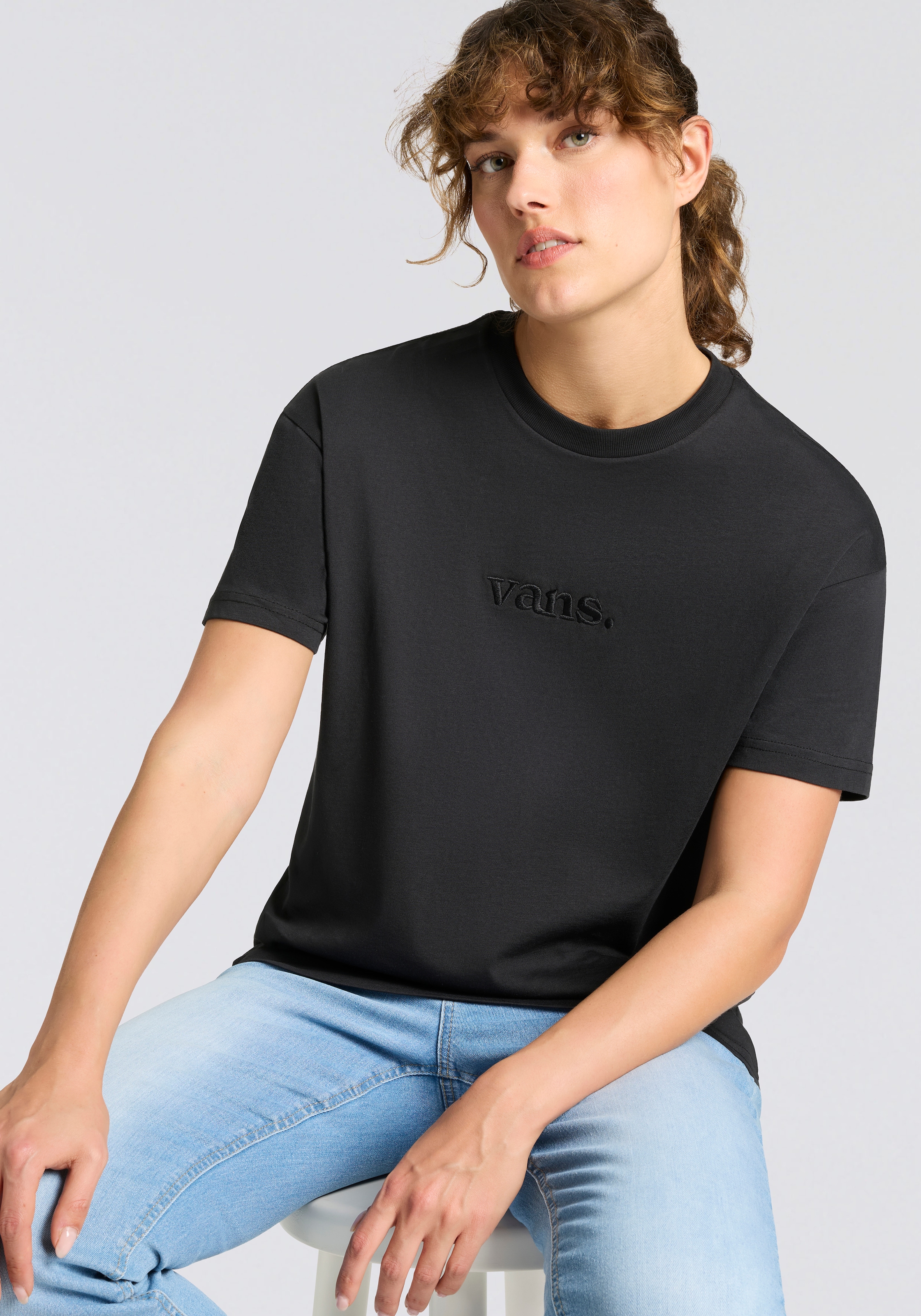 Image of Vans T-Shirt "W ESSENTIAL OS TEE" mit Rundhalsausschnitt, Kurzarm, aus Baumwolle