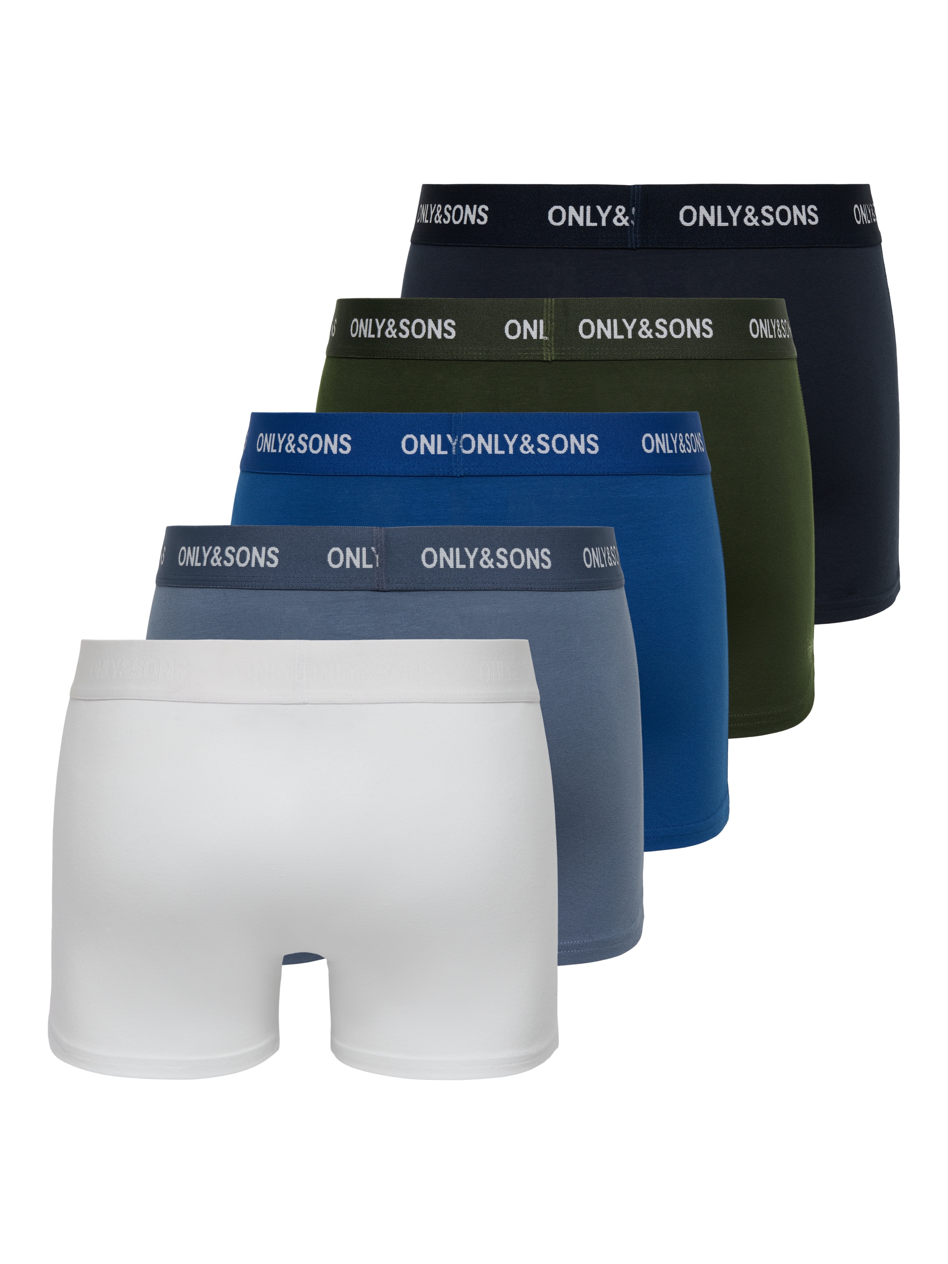 ONLY & SONS Boxers »ONSTREY SOLID BOXER 5PACK OTL« Paquet, 5 cuis