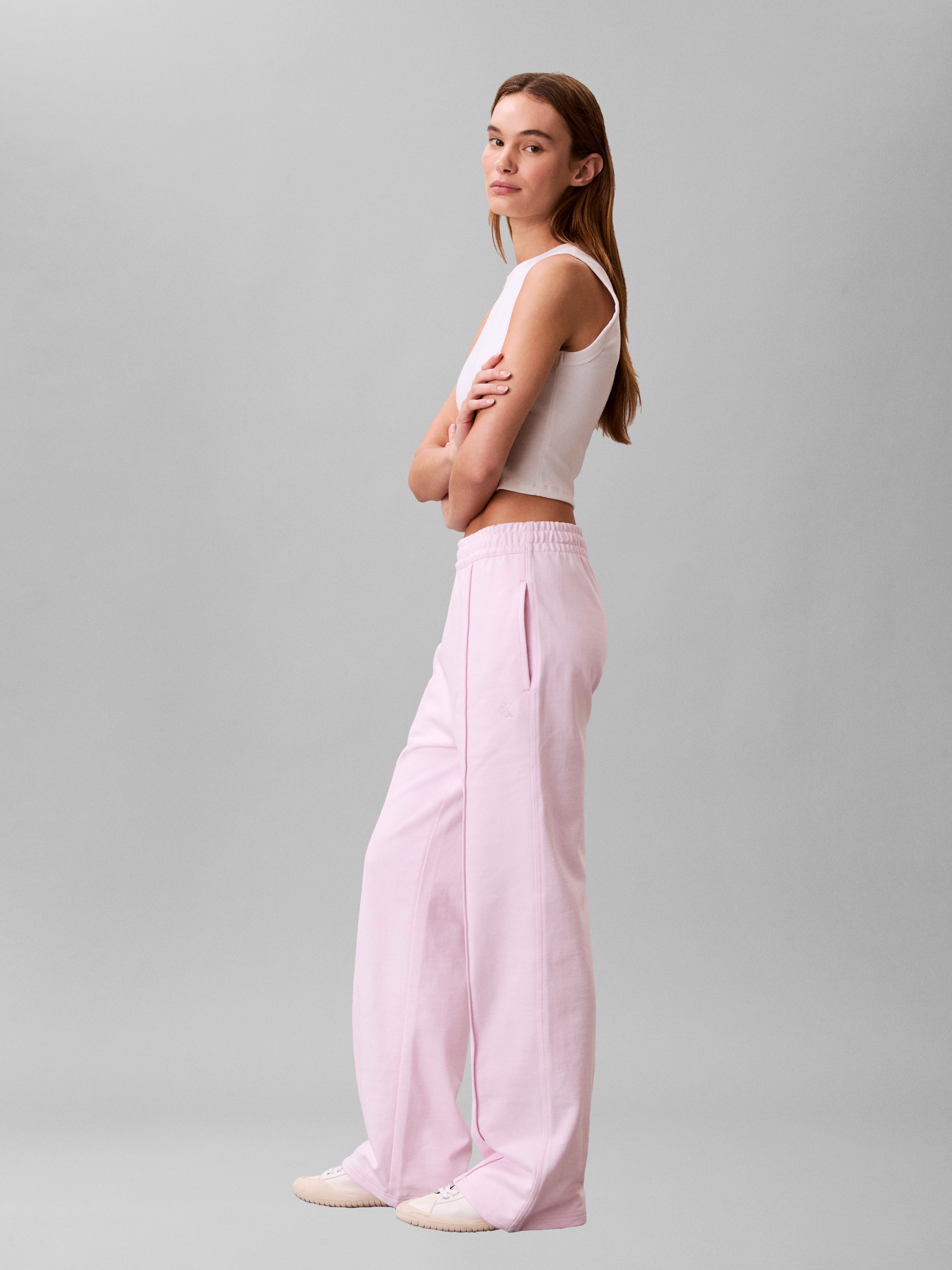 Calvin Klein Jeans Sweathose  elastischer Bund, gerade Passform, Bundfalte