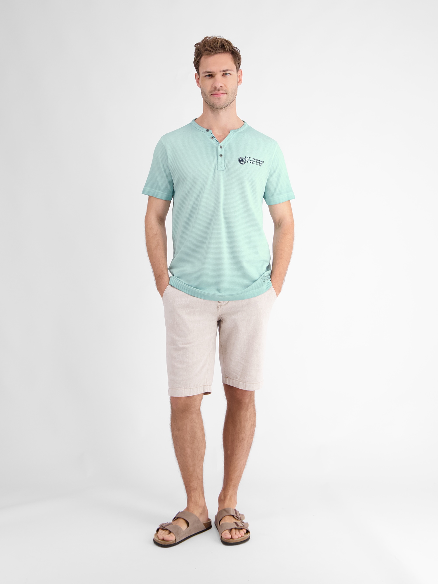 LERROS Henleyshirt »LERROS Serafino für Herren in sportlicher Optik«