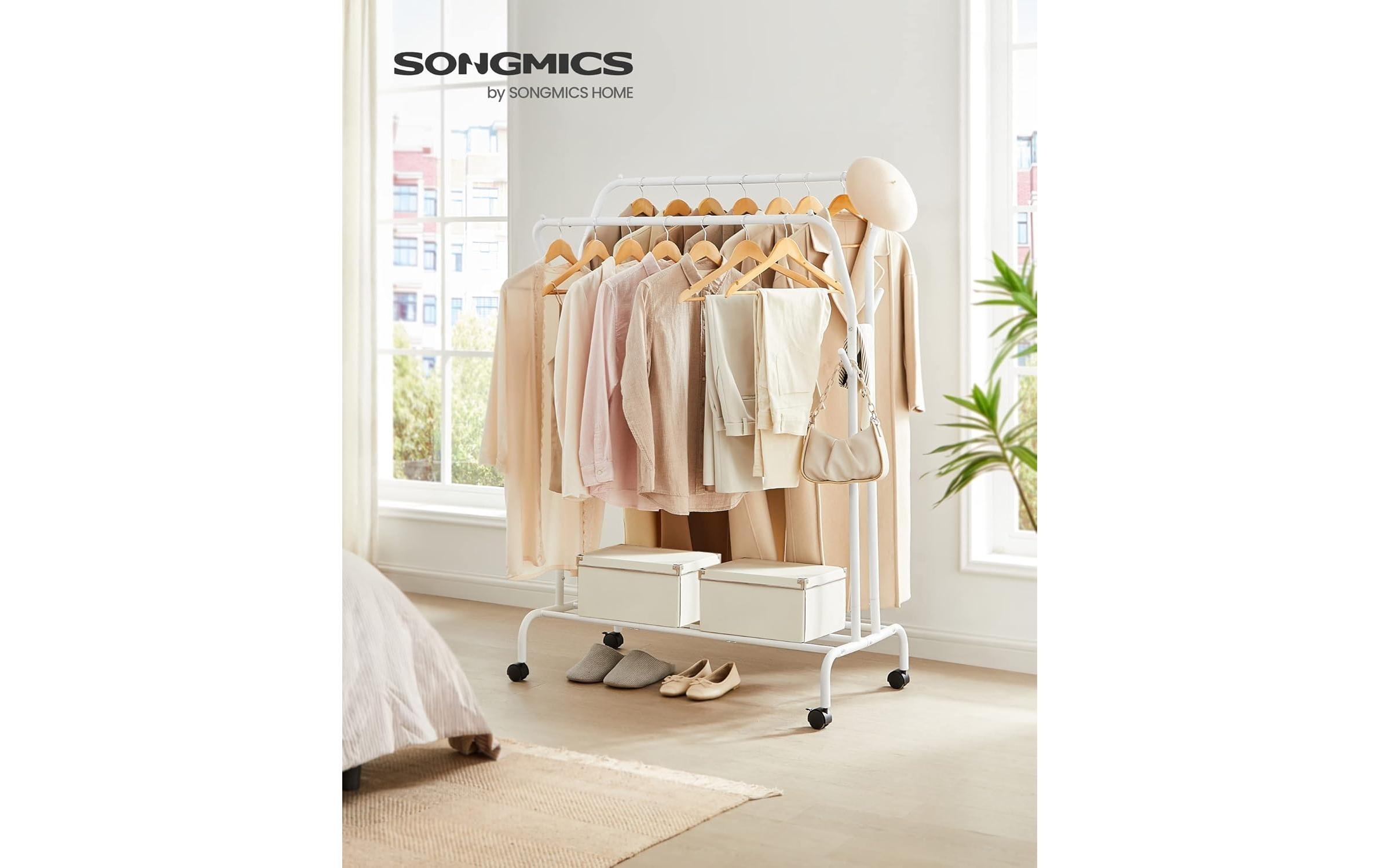 SONGMICS Kleiderständer »mit Rädern White«