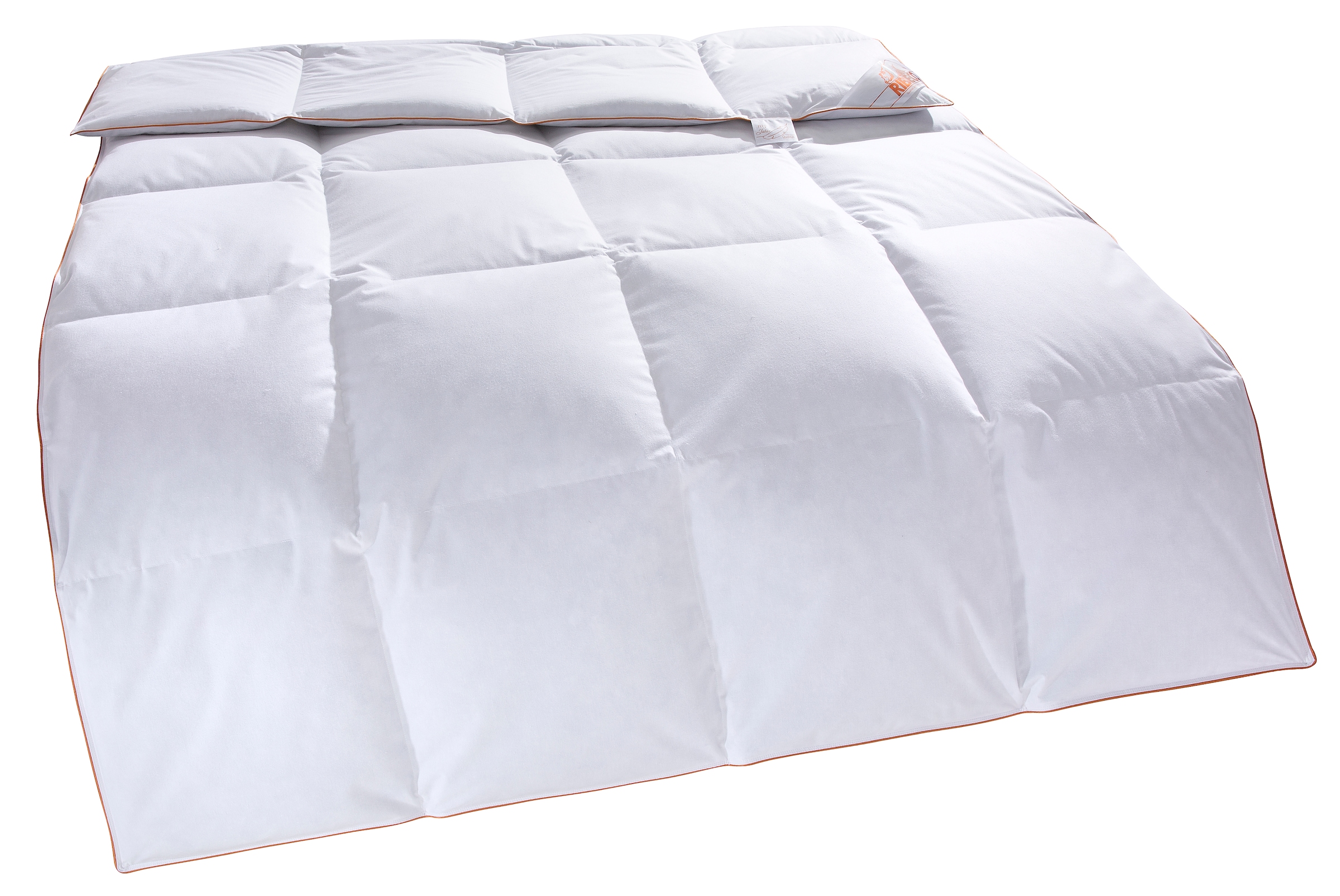RIBECO Daunenbettdecke »Richard, Bettdecken für Sommer oder Winter, Made in Germany«, normal, Füllung 90% Daune & 10% Federn, Bezug Baumwolle, (1 St.), Bettdecke 135x200 cm, 155x220 cm und weitere Grössen, Decke