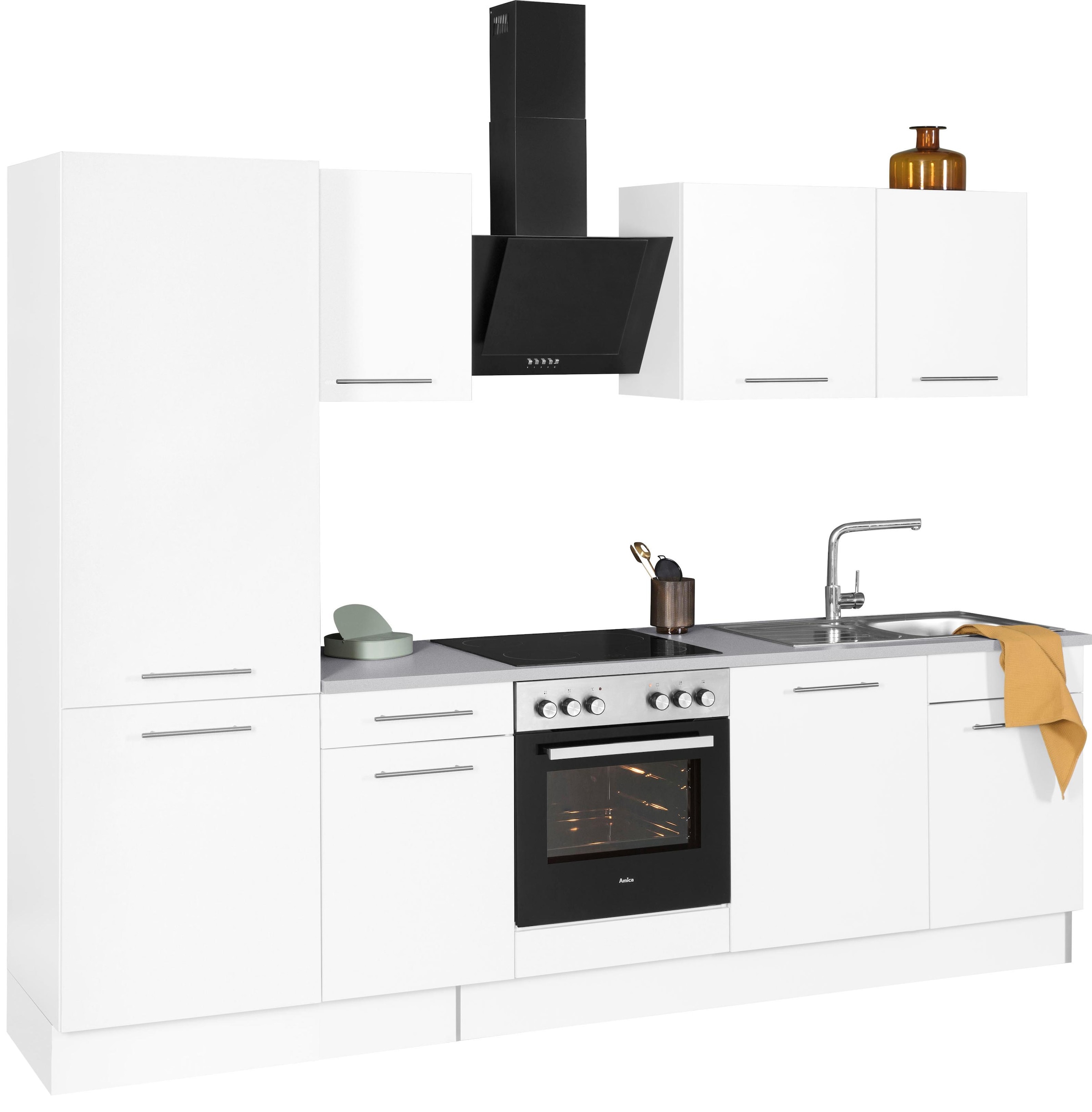 wiho Küchen Küchenzeile »Ela«, Breite 280 cm, Soft-Close-Funktion, höhenverstellbare Füsse