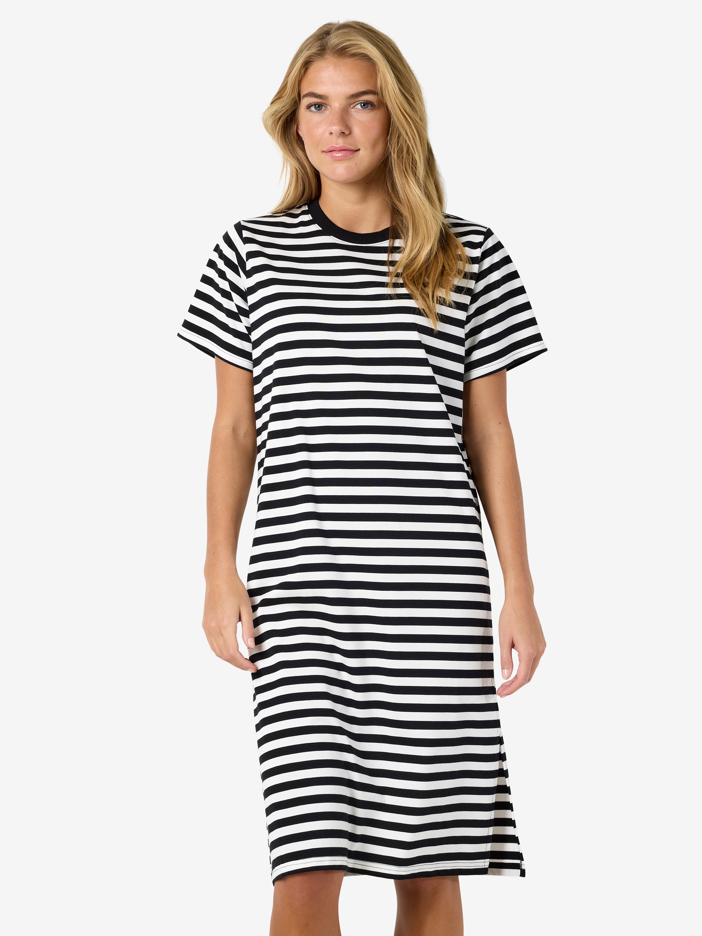 Image of Noisy may Shirtkleid "NMEMBER S/S STRIPE MIDI DRESS JRS NOOS" Ohne Taschen