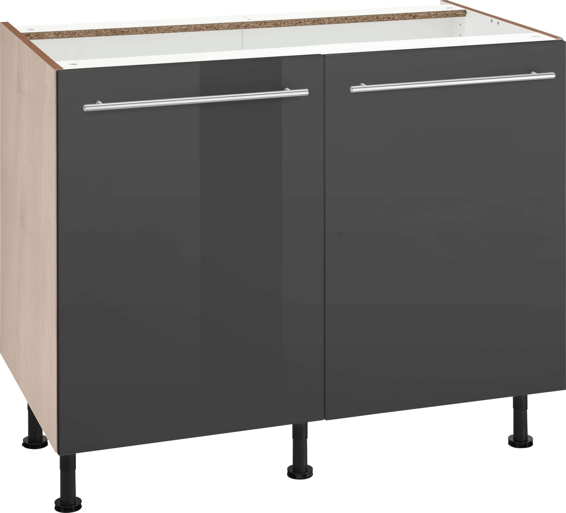 Image of OPTIFIT Unterschrank »Bern«, 100 cm breit, mit 2 Türen, mit höhenverstellbaren Füssen, mit Metallgriffen bei Ackermann Versand Schweiz