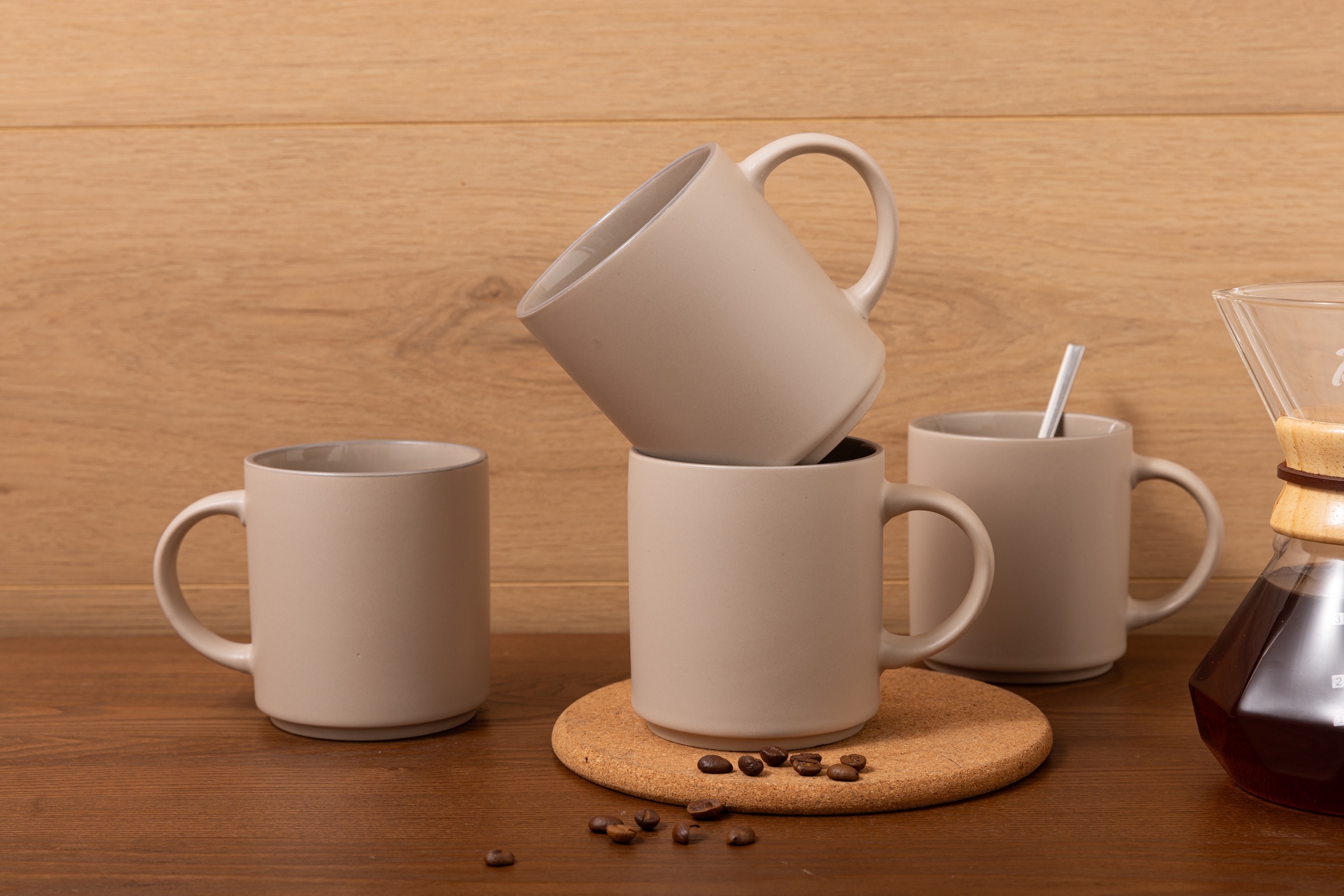 GOODproduct Becher »Kaffeebecher Ylvii, 6er Set« spülmaschinenfest und mikrowellengeeignet, 350 ml